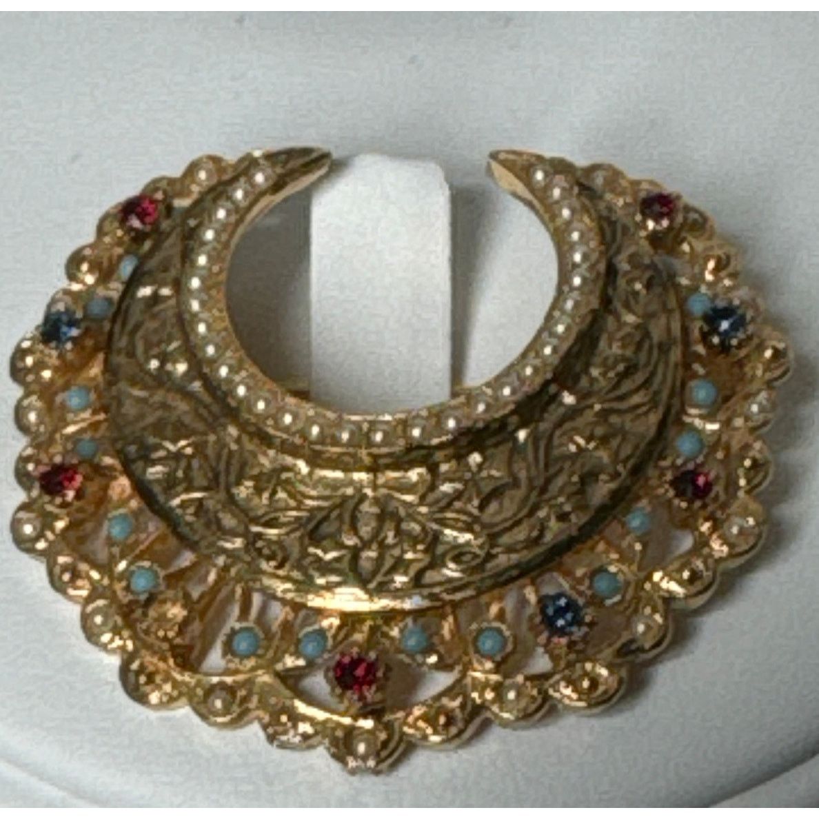 Vintage Vtg mid century Crown Brooch & earrings Art Jewelry Company Size ONE SIZE - 8 Thumbnail