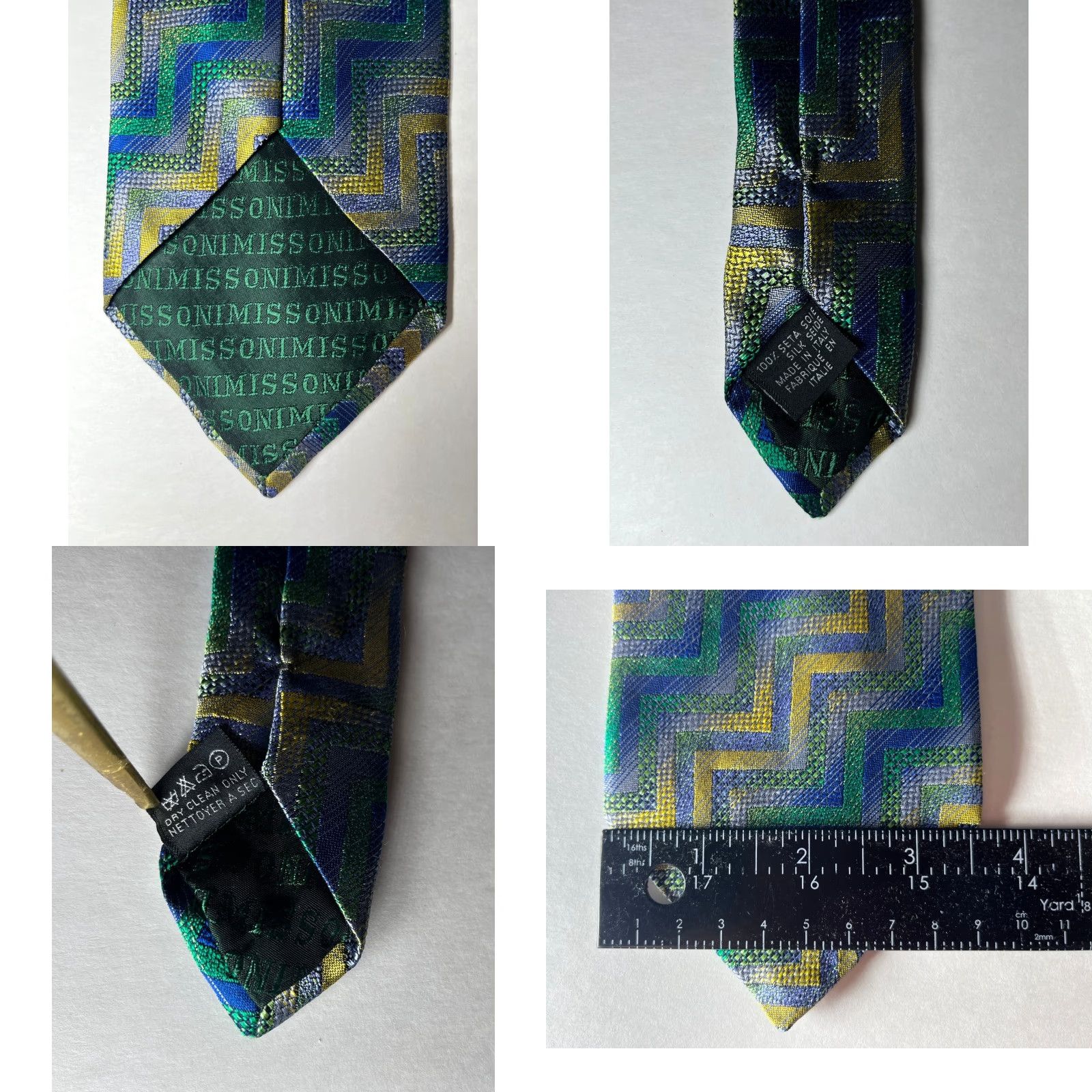 Missoni VINTAGE Missoni Men’s Cravatte Silk Tie Zig Zag Pattern Hand Made in Italy Size ONE SIZE - 8 Thumbnail