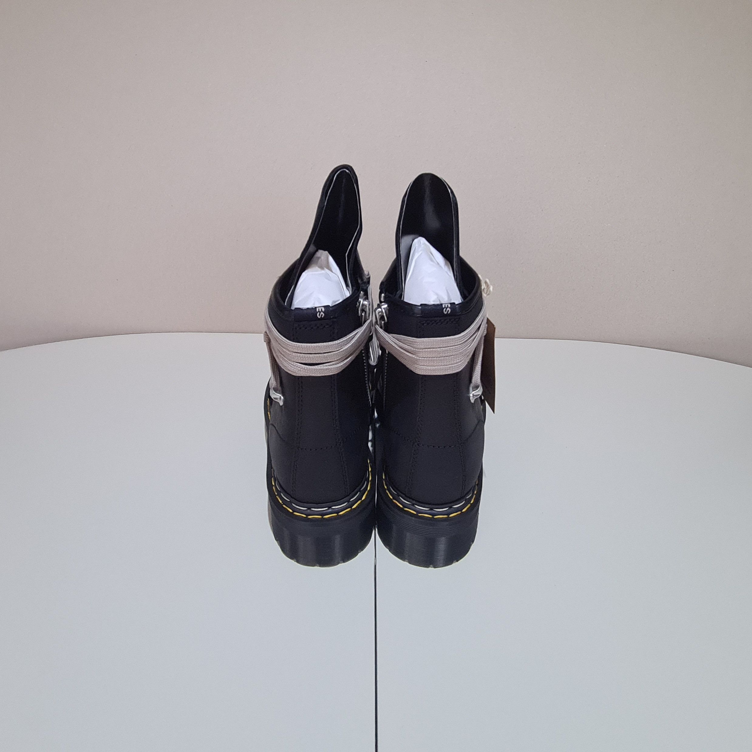 Dr. Martens × Rick Owens Rick Owens Dr. Martens 1460 Quad Sole Megalace Leather Boots Size US 9 / EU 42 - 7 Thumbnail