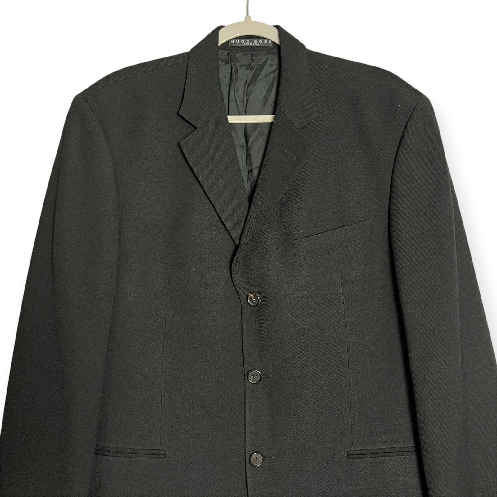 Hugo Boss Hugo Boss Einstein Virgin Wool Blazer Black 40S Size 40S - 8 Thumbnail