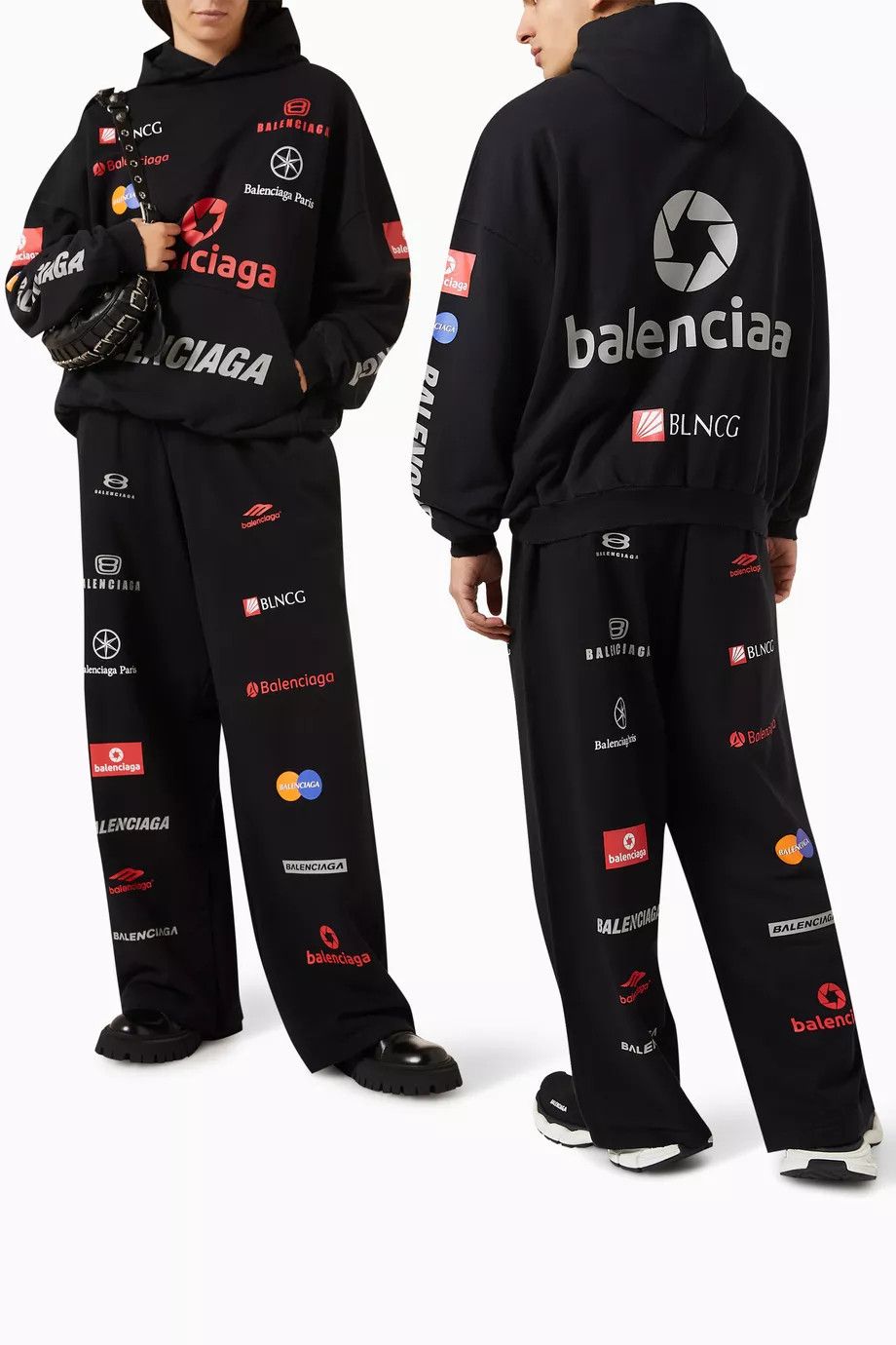 Balenciaga o1mt1gz0125 Dup / Top League Baggy Sweatpant in Multicolor Size 24" / US 00 / IT 34 - 5 Thumbnail