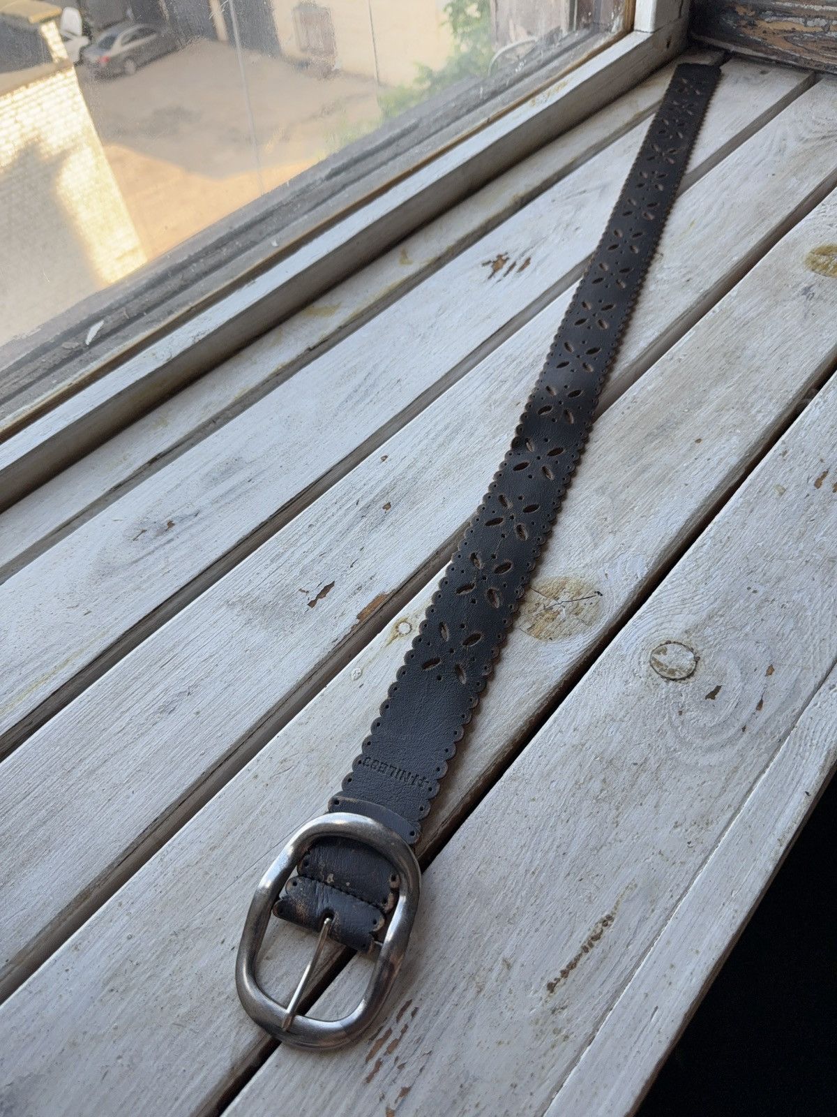 Japanese Brand Vintage Japanese Leather Punk Emo Rock Goth Y2K Drill belt Size ONE SIZE - 3 Thumbnail