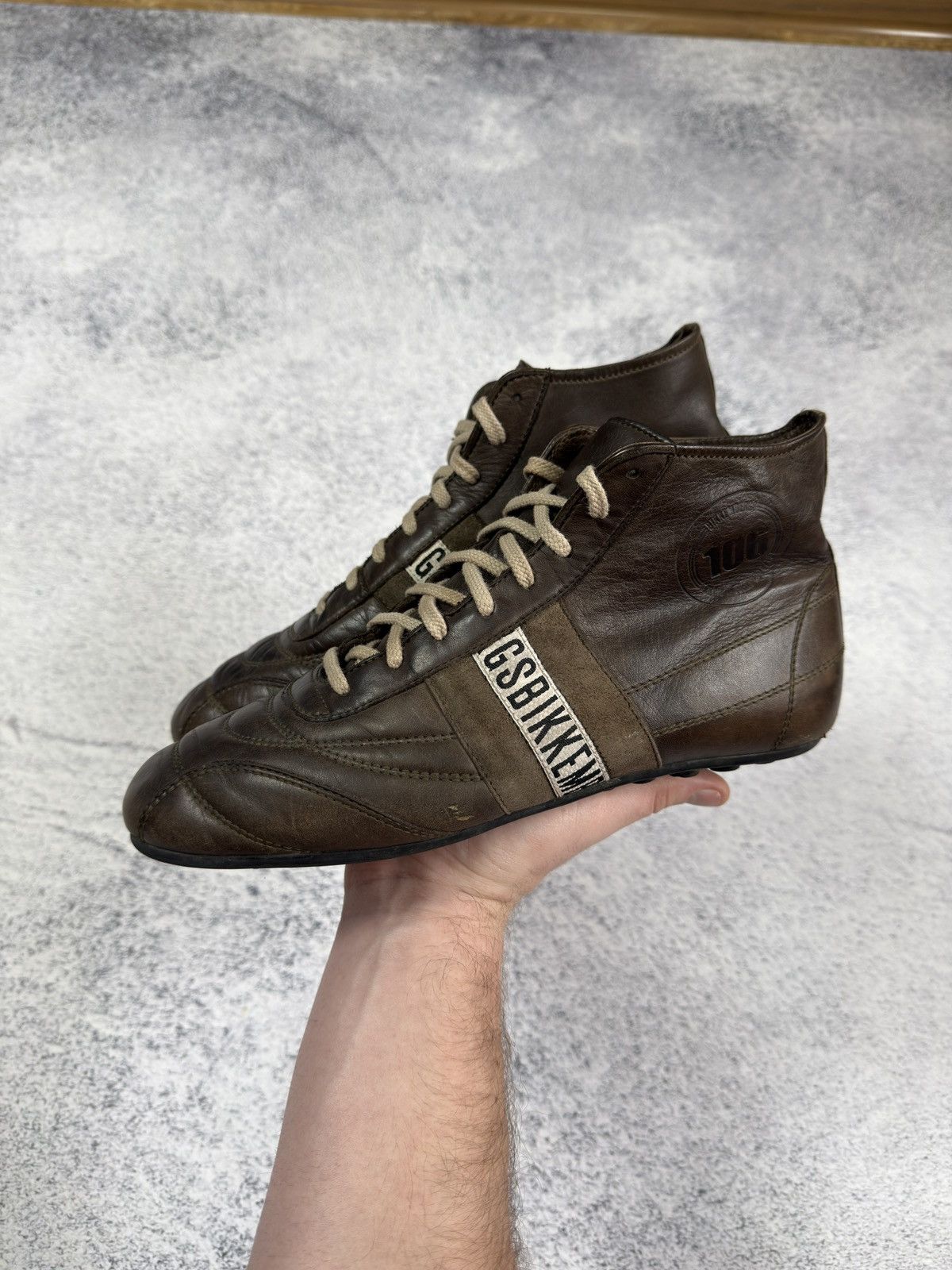 Dirk Bikkembergs RARE Dirk Bikkembergs Track & Field High Top Leather Sneaker Size US 8 / EU 41 - 10 Thumbnail