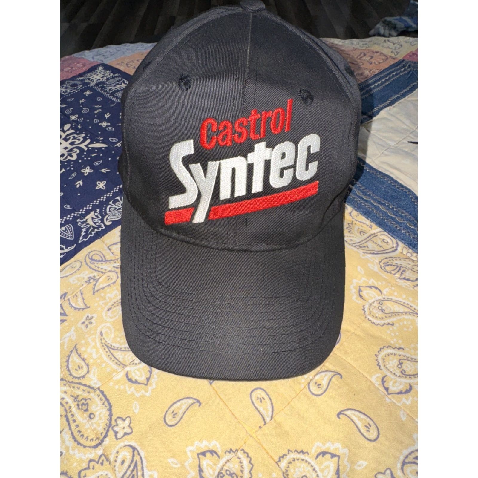 Vintage VINTAGE Castro Syntec SnapBack Hat Black Adjustable Mens One Size Snapback Black Castro Syntec Hat Mens Size ONE SIZE - 2 Thumbnail