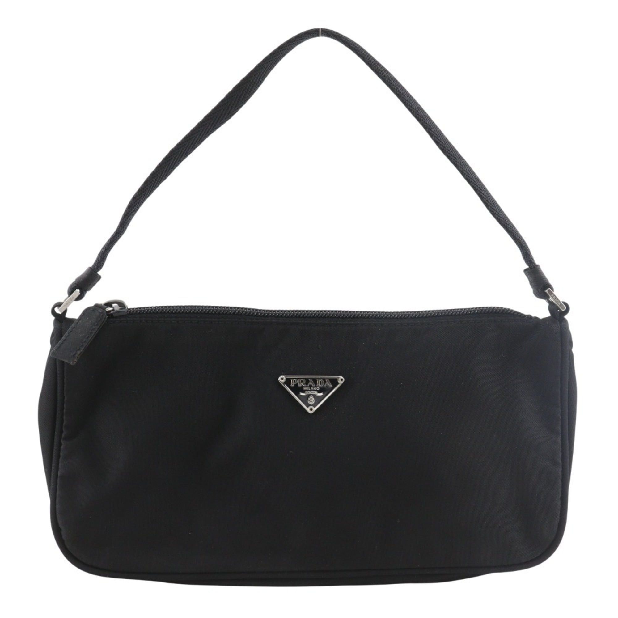 Prada Prada accessory pouch, handbag, nylon, black, zipper, women's. Size ONE SIZE - 1 Thumbnail