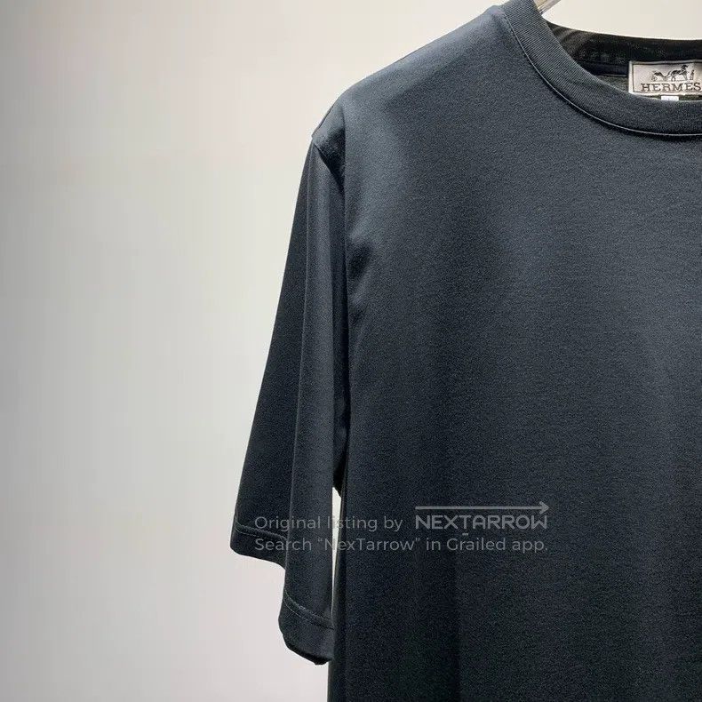 Hermes Hermes Front Patched Dark Short Sleeve T-Shirt Size US L / EU 52-54 / 3 - 5 Thumbnail