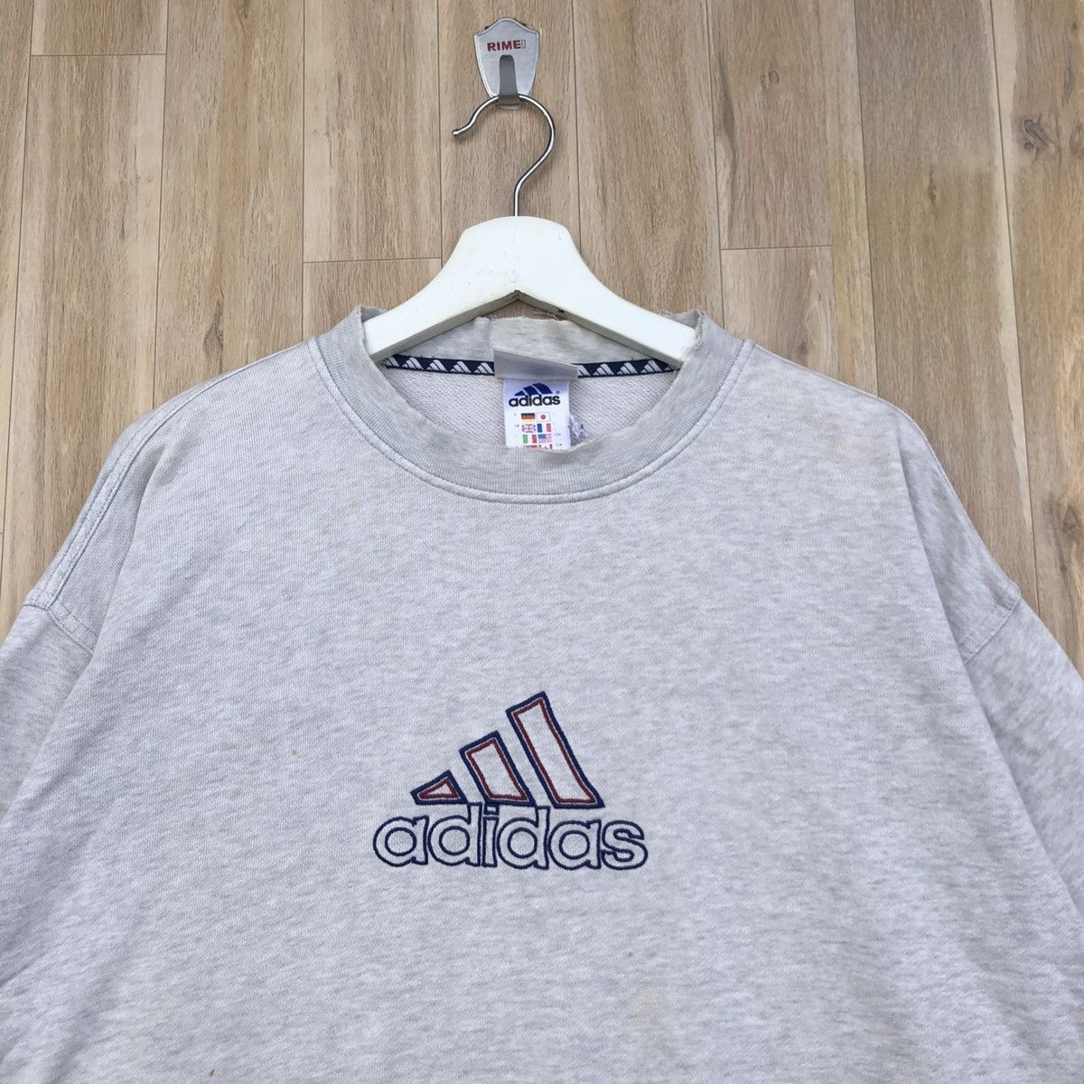 Adidas × Vintage Vintage Adidas Sportswear Pullover Sweatshirt Size US L / EU 52-54 / 3 - 3 Thumbnail