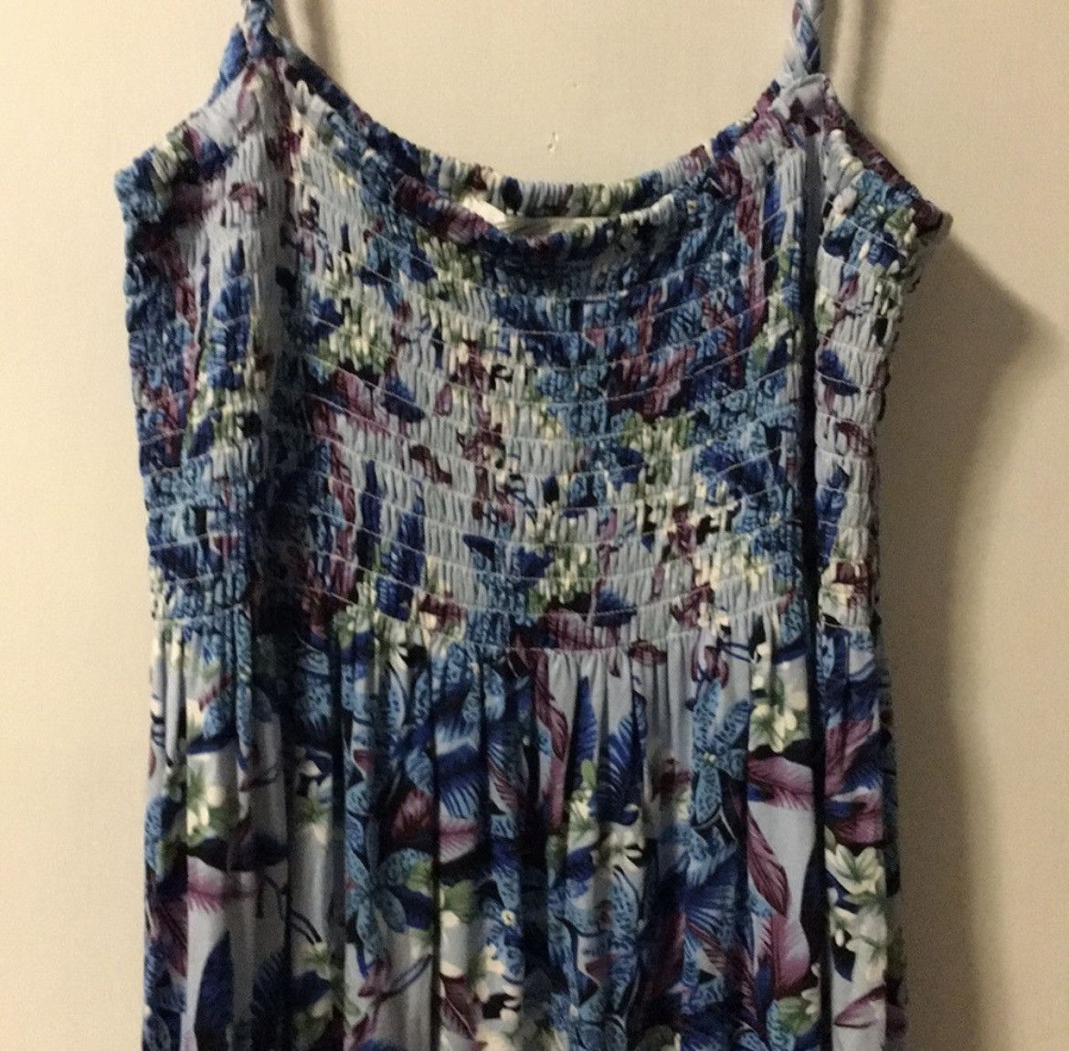 Other Pineapple Moon Blue Flowery Dress Size XL / US 12-14 / IT 48-50 - 2 Thumbnail