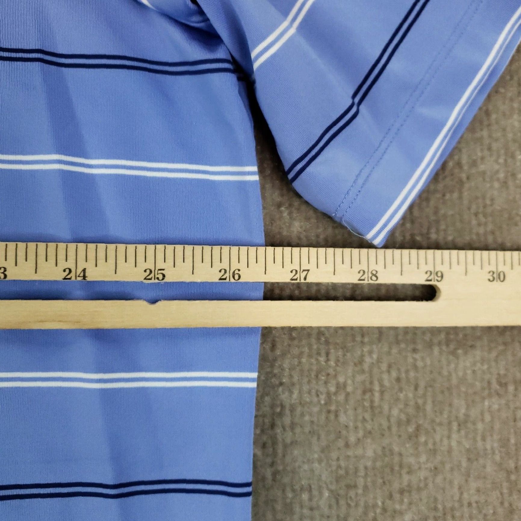 Ralph Lauren Ralph Lauren Polo Shirt Mens 2XL Blue White Striped Wicking Golf Stretch Size US XXL / EU 58 / 5 - 4 Thumbnail
