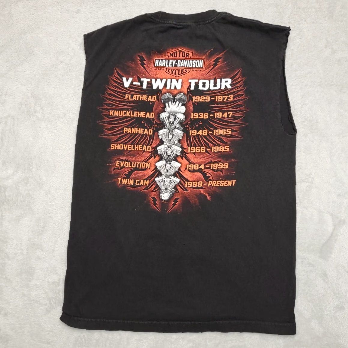 Harley Davidson Harley-Davidson Shirt Mens M Black Grizzly Motorcycle Missoula Montana T-Shirt Neck Crew Sleeve Sleeveless Cotton Blend Solid Size US M / EU 48-50 / 2 - 2 Thumbnail
