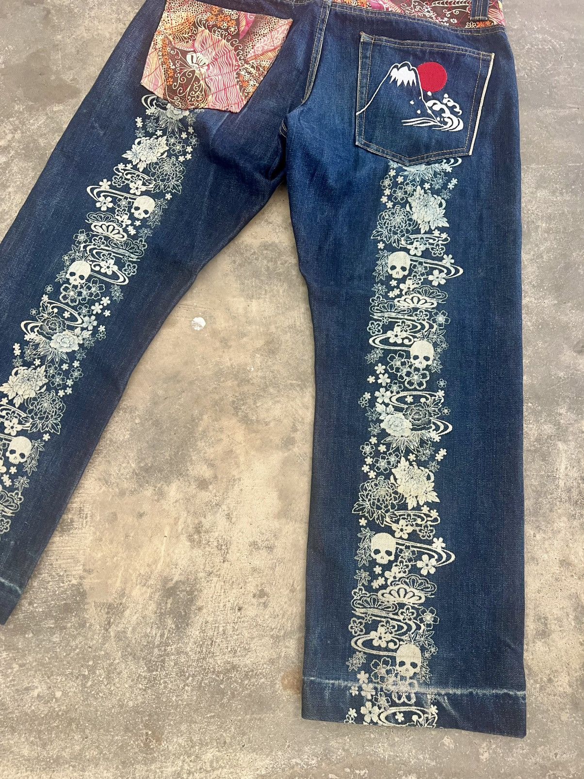 Japanese Brand VINTAGE SKULL JAPANESE TRADITIONAL SELVEDGE KODAMA JEANS Size US 34 / EU 50 - 16 Thumbnail