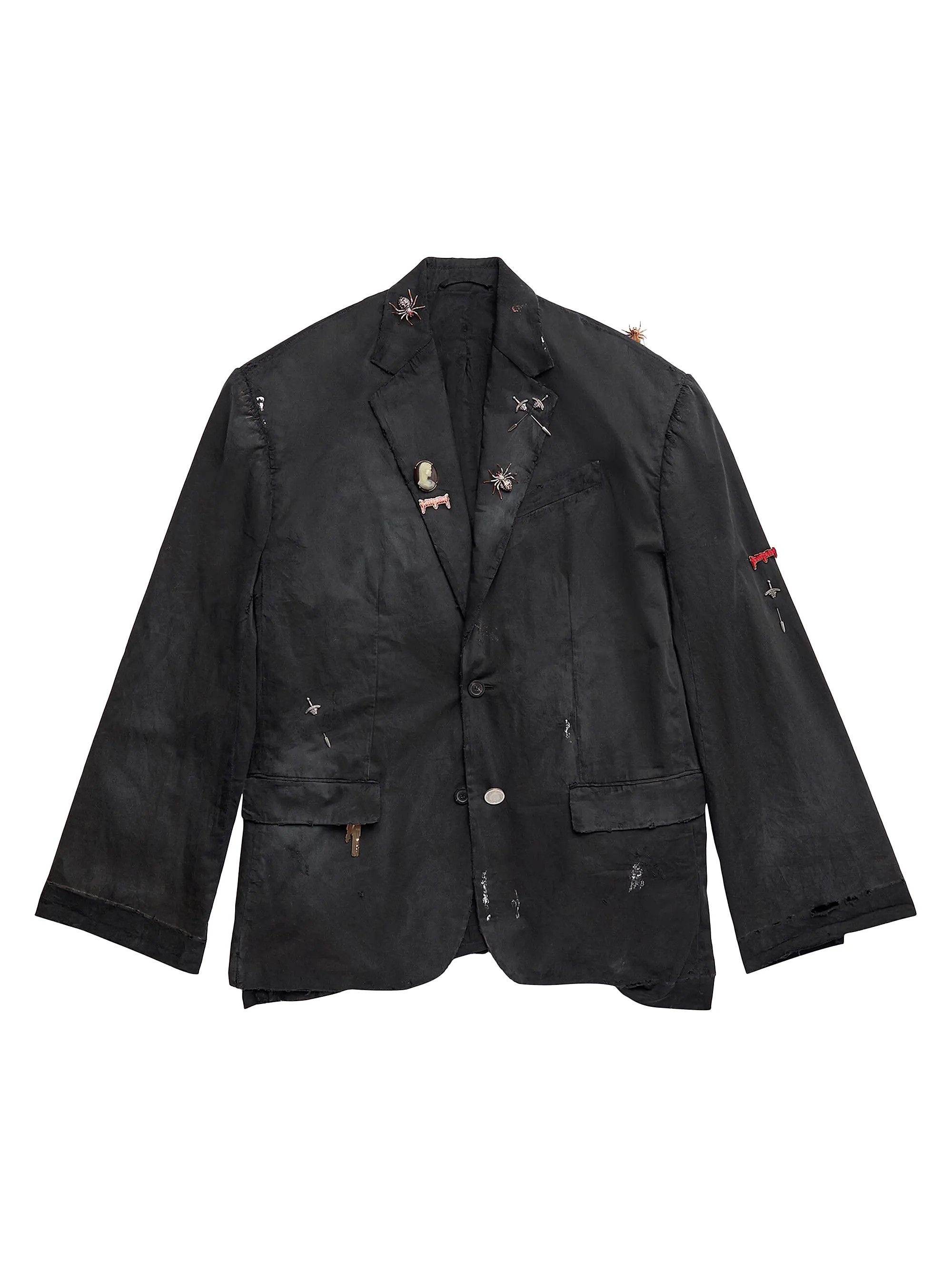 Balenciaga o1w1db10825 Goth Tailored Jacket in Black Size US M / EU 48-50 / 2 - 1 Thumbnail