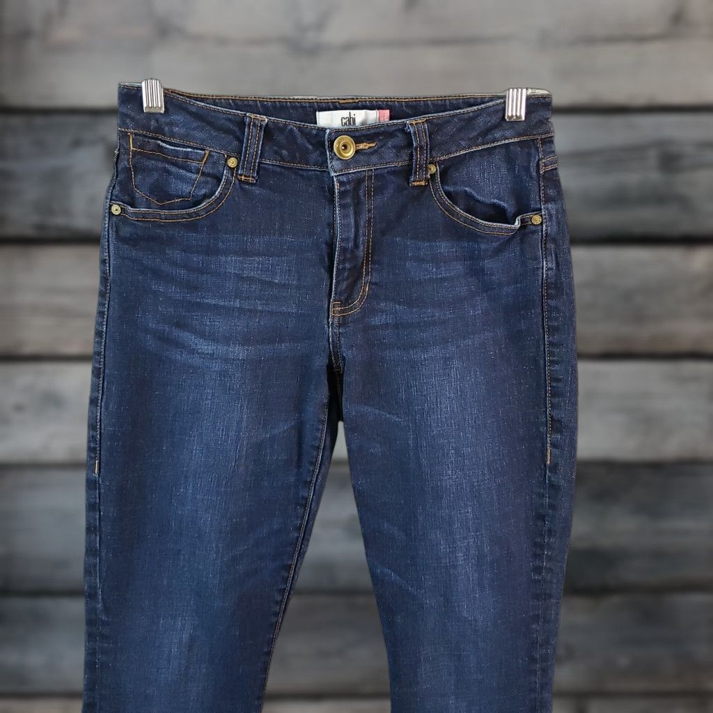 Vintage Cabi 3386 Womens High Straight Jeans Sz 4 Blue Dark Wash Size 27" / US 4 / IT 40 - 1 Thumbnail