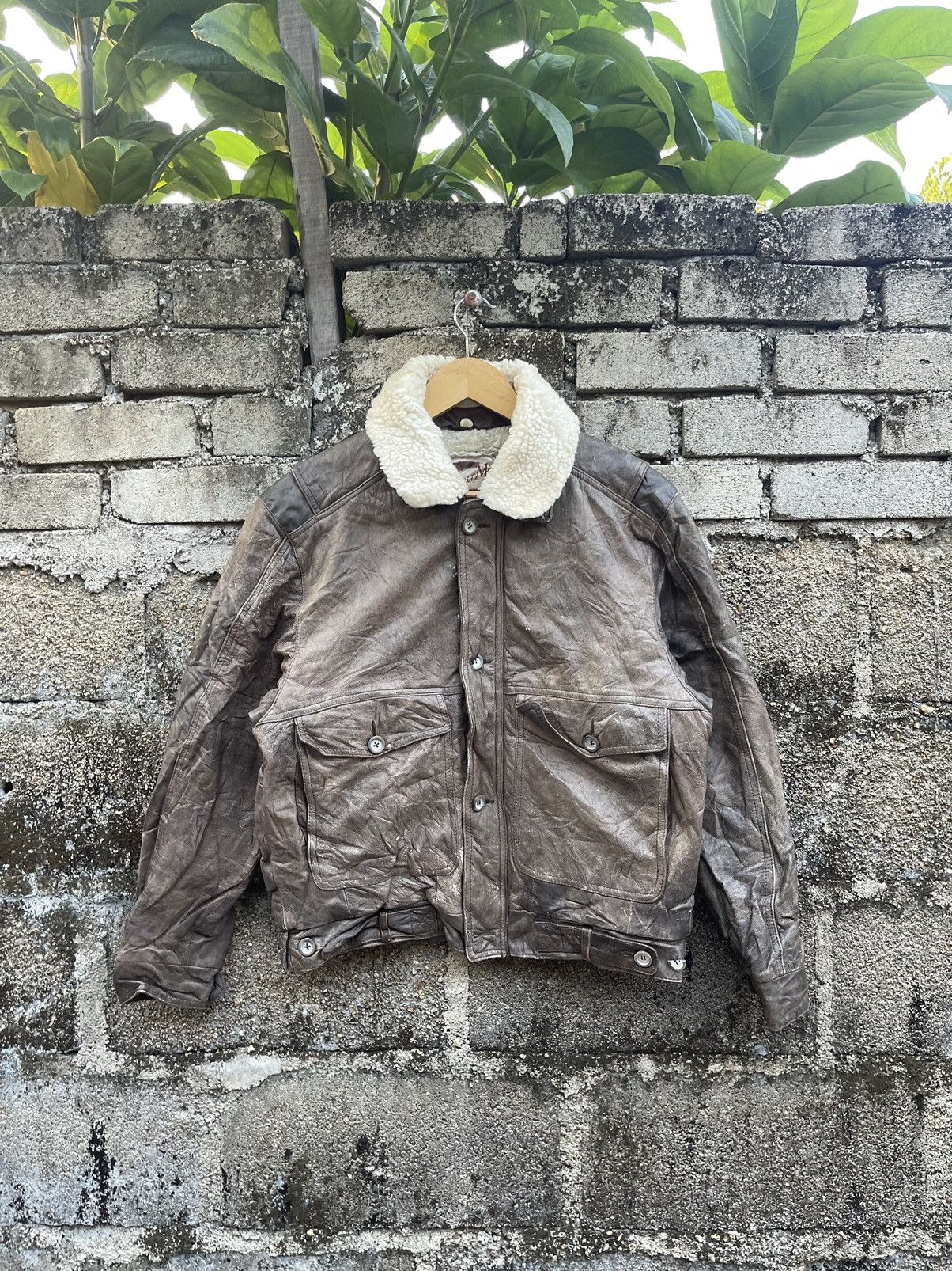 Japanese Brand × Vintage VINTAGE CLIPPER MIST SHEARLING SHERPA LEATHER JACKET Size US M / EU 48-50 / 2 - 1 Thumbnail