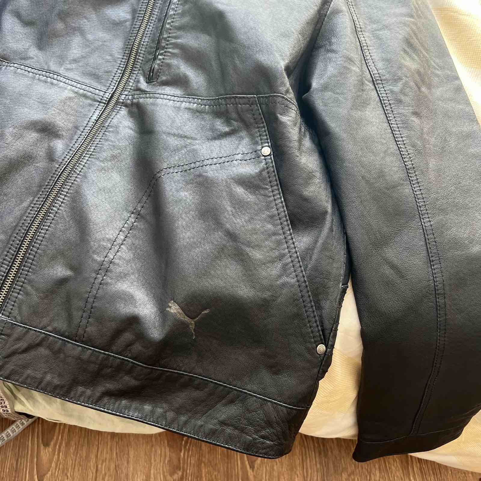 Puma Vintage Rare Puma Leather Jacket Motostyle Size US XL / EU 56 / 4 - 6 Thumbnail