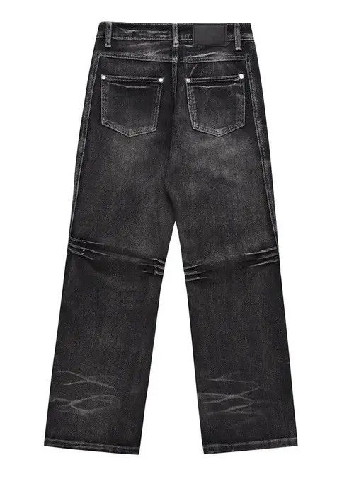 Japanese Brand Y2K Black Baggy Flare Jeans Size US 32 / EU 48 - 4 Thumbnail