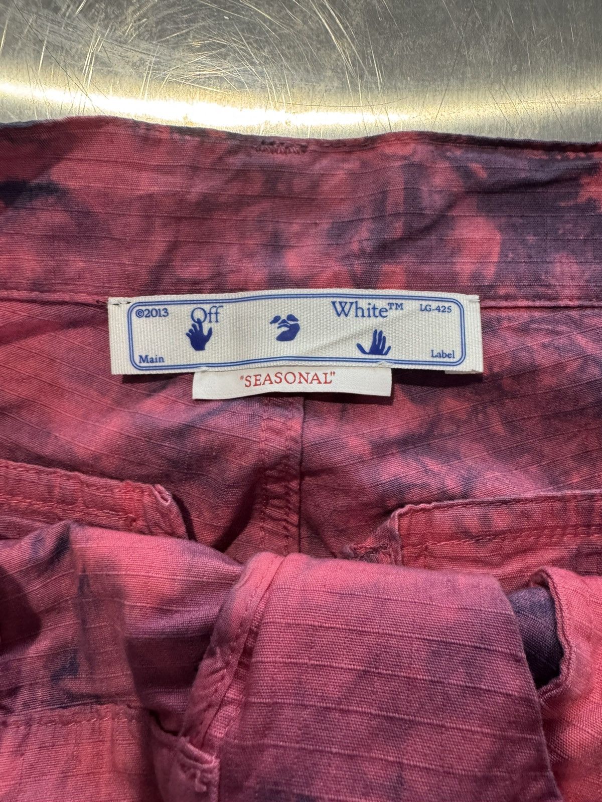 Off-White Off White Bounce Rip Stop Cargo Pants Tie Dye Fuchsia Size US 34 / EU 50 - 4 Thumbnail