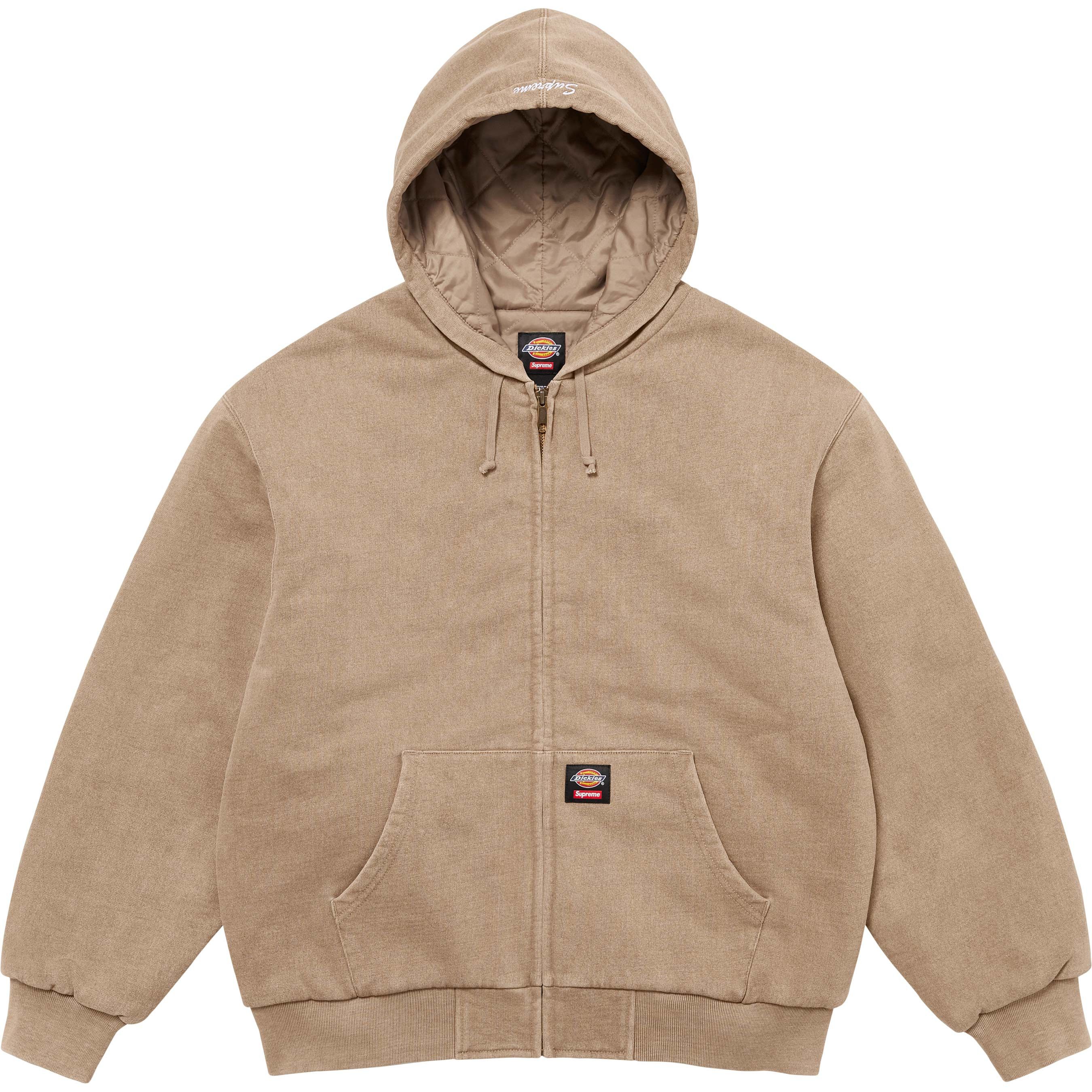 Supreme Dickies Quilted Lined Zip Up Hooded Sweatshirt