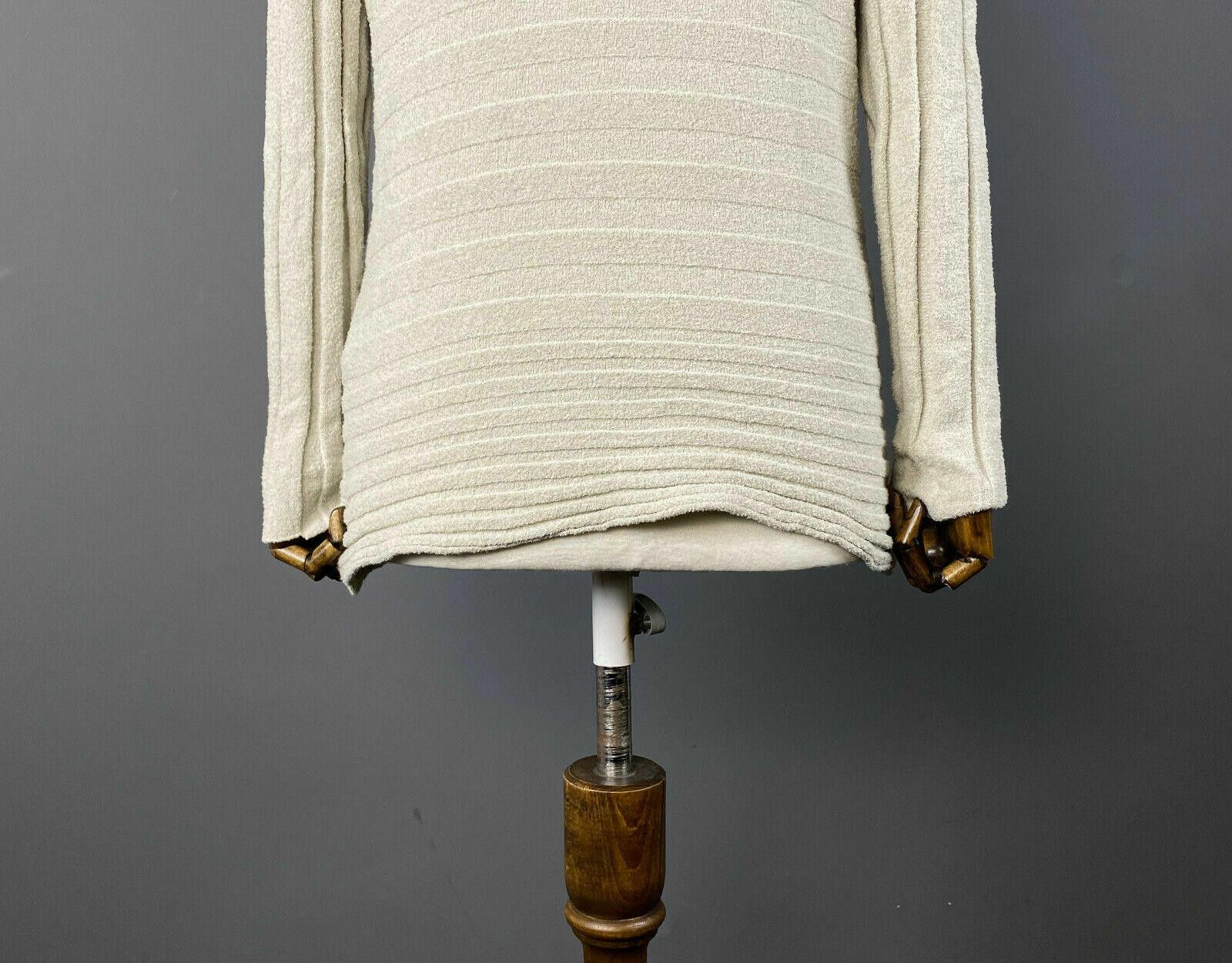 Designer Hindahl & Skudelny Ivory Long Sleeve Ribbed Sweater Size S Size S / US 4 / IT 40 - 7 Thumbnail
