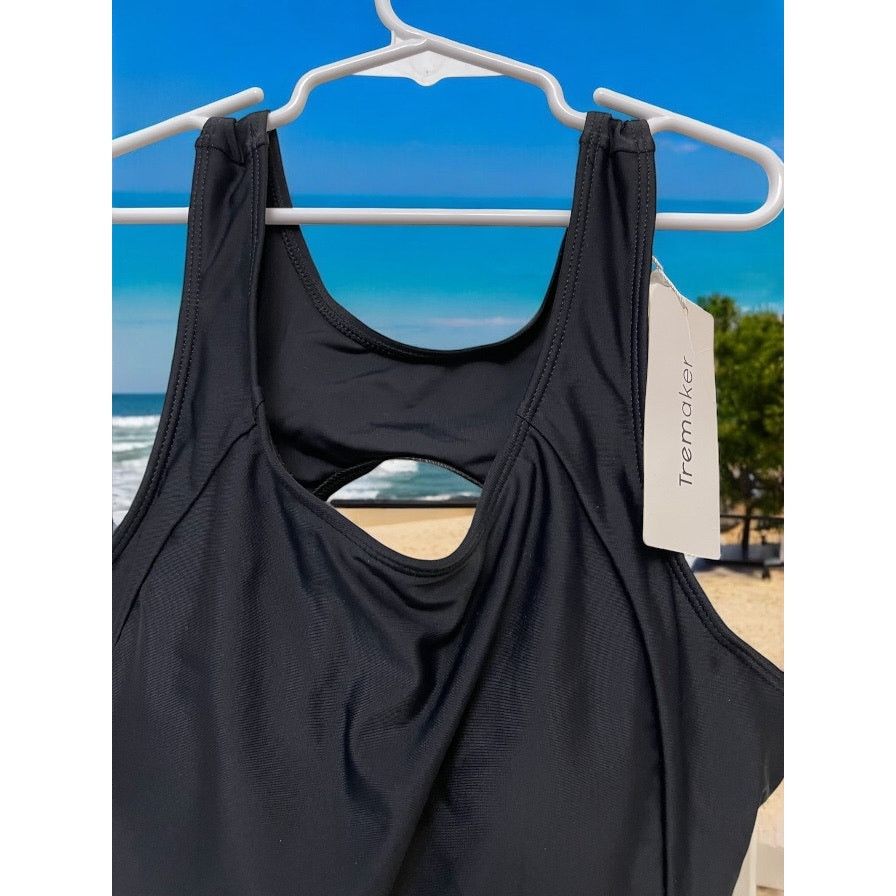 Unknown London Women's New Black One Piece Swimsuit Size S Sporty Swimwear Size S / US 4 / IT 40 - 2 Thumbnail