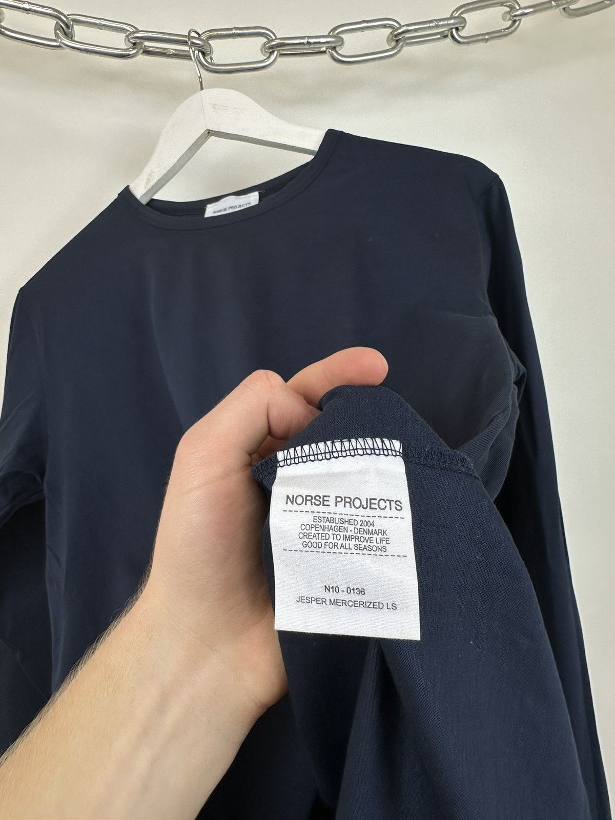 Norse Projects Vintage Norse Projects Plain Luxury Jesper Long Sleeve Tee Size US M / EU 48-50 / 2 - 8 Thumbnail