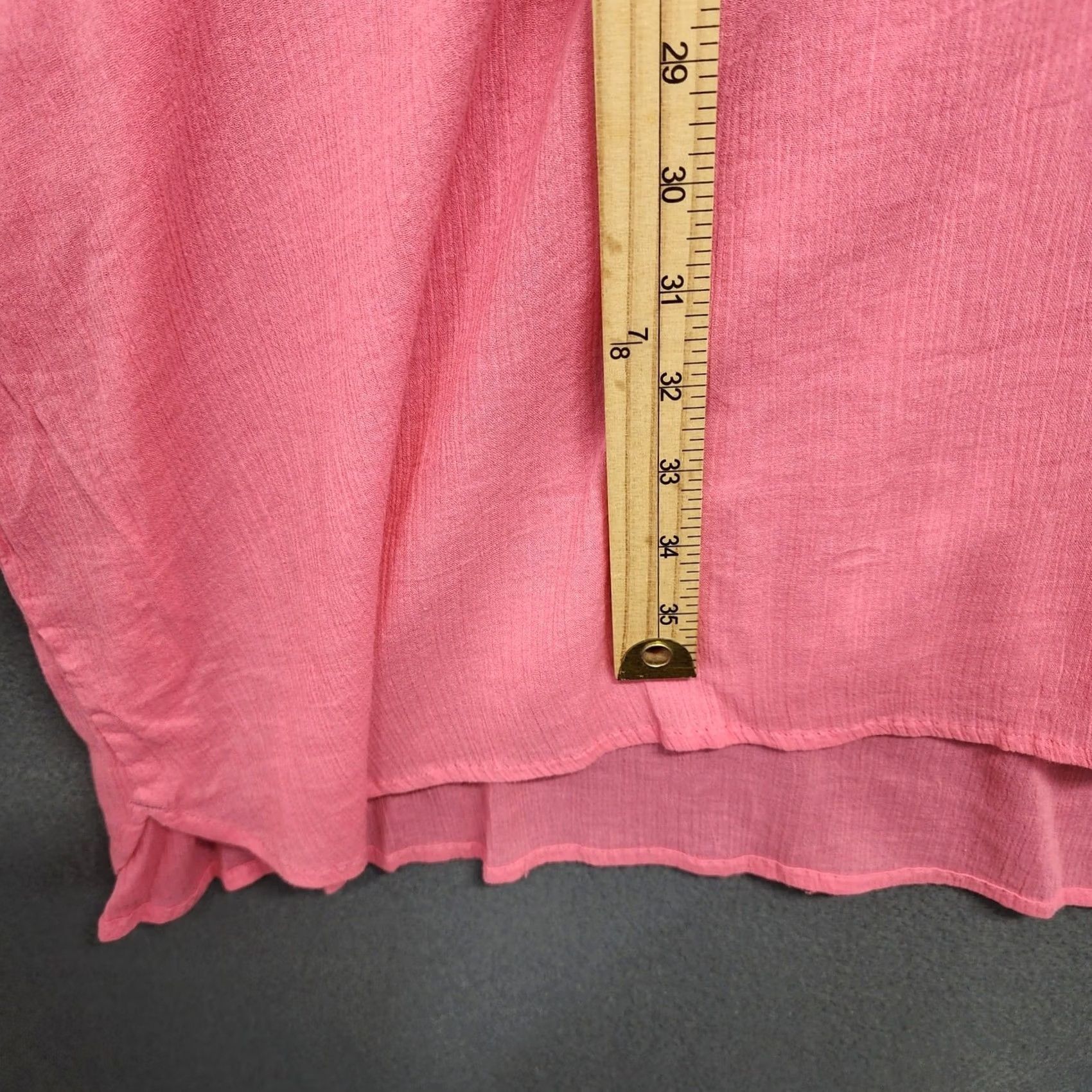 Pinko Patio Casuals Tunic Womens XL Pink Embroidered V Neck Boho Beachy Lightweight Shirt Womens XL Pink Boho Beachy Nightwear Size ONE SIZE - 6 Thumbnail