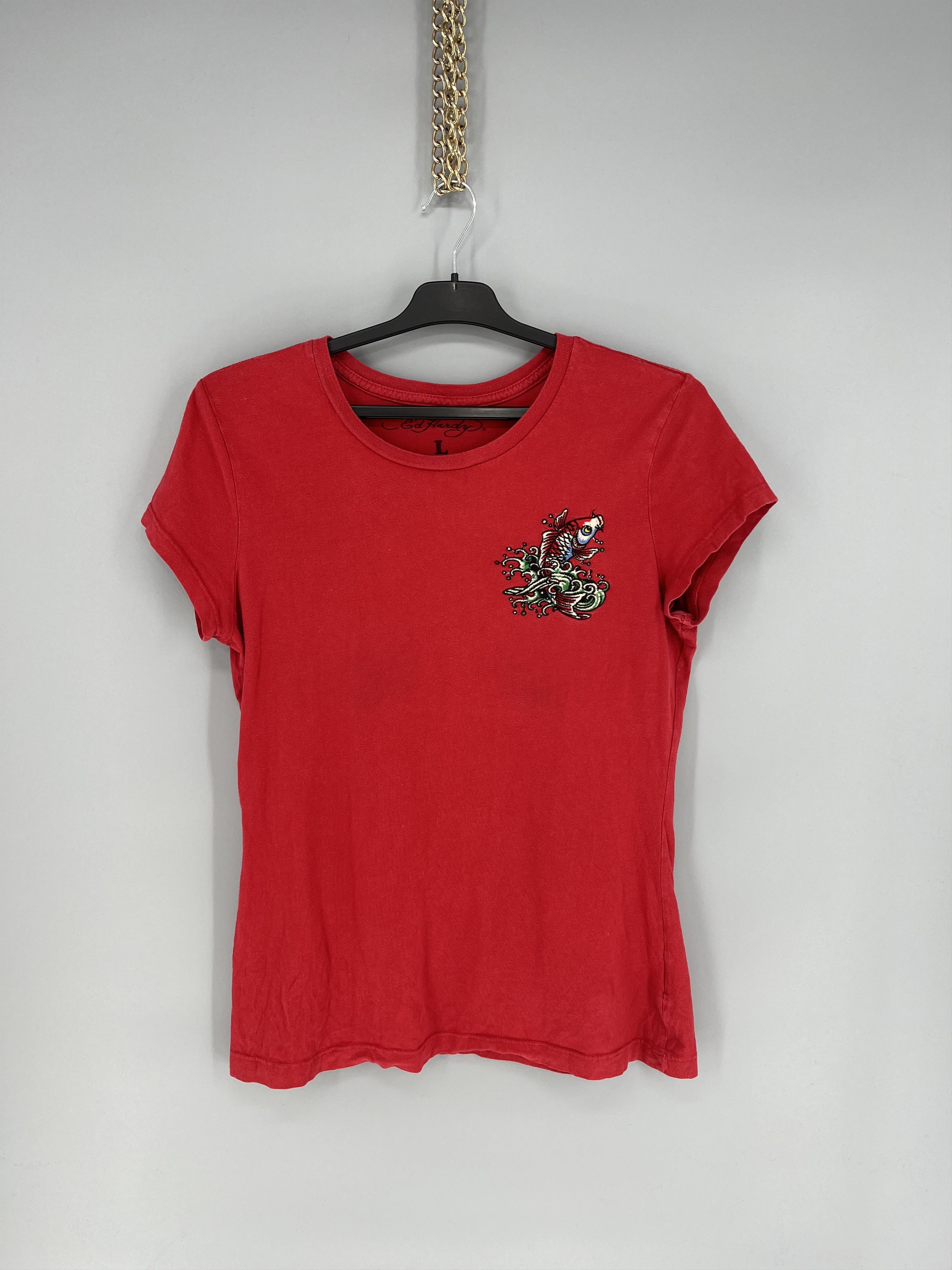 Affliction × Christian Audigier × Ed Hardy Vintage Y2K Christian Audigier Women’s Rhinestones T-Shirt Size L / US 10 / IT 46 - 1 Thumbnail