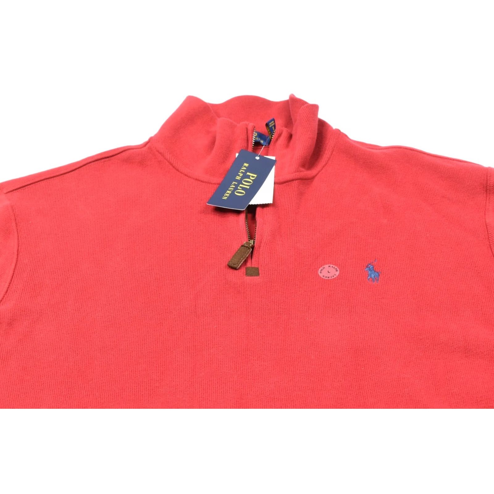 Polo Ralph Lauren Polo Ralph Lauren Sweater Mens L Red Zip Pullover Long Sleeve Cotton Size US L / EU 52-54 / 3 - 3 Thumbnail