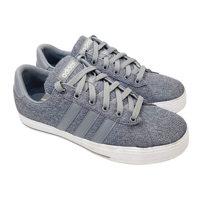 Adidas adidas neo heathered gray three stripe sneakers cloudfoam