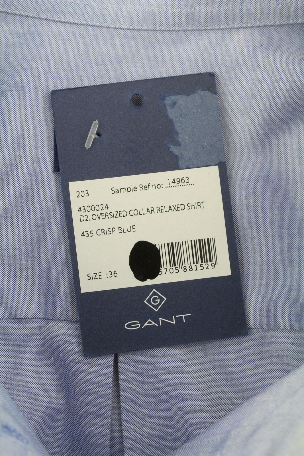 Gant OVERSIZED COLLAR EU36 Blue Button-Up Shirt 85146 Size S / US 4 / IT 40 - 7 Thumbnail