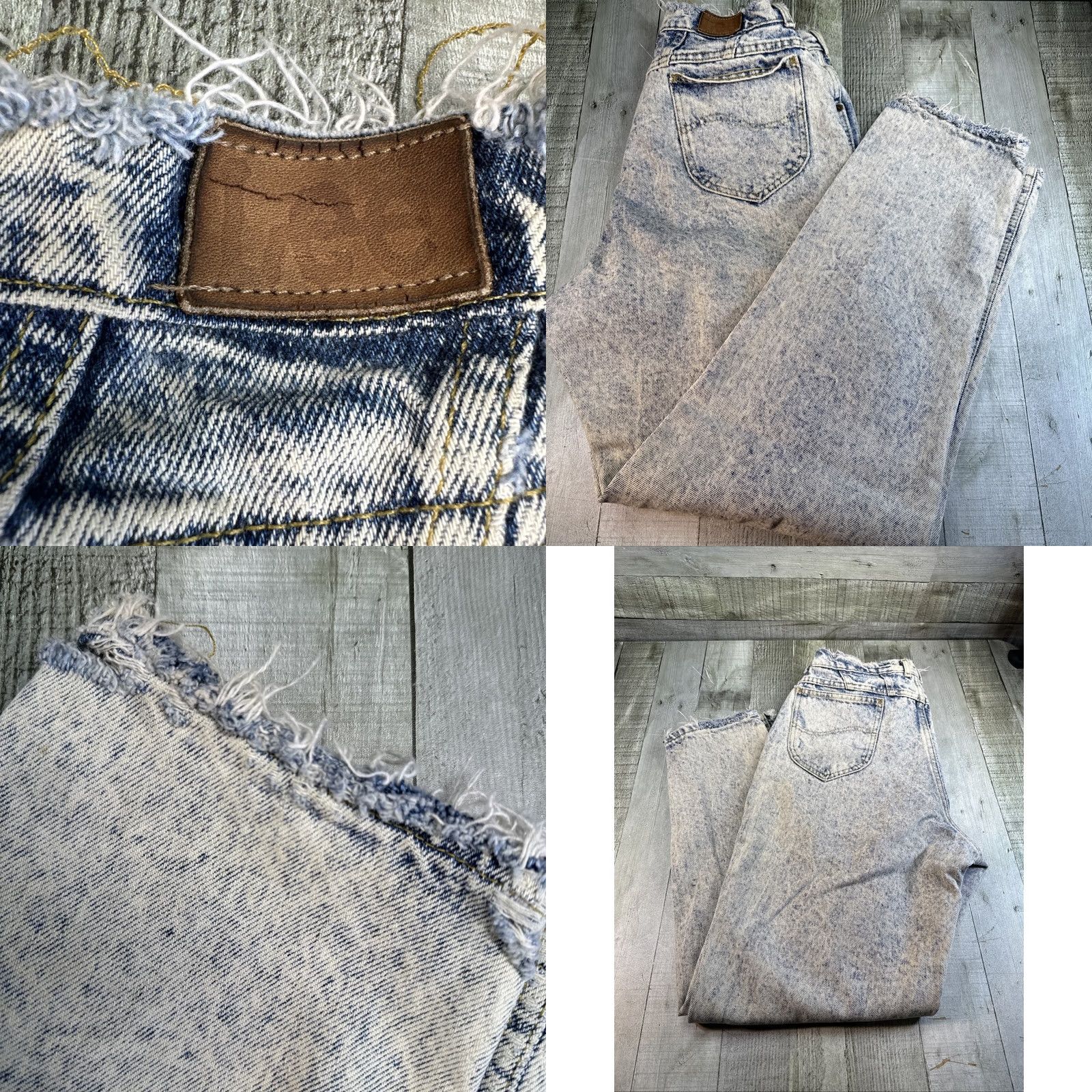 Lee VINTAGE Lee Frosted Rider VTG 12P Relaxed Leg Tapered Acid Wash 80s Mom Jeans USA Size 34" / US 12 / IT 48 - 8 Thumbnail