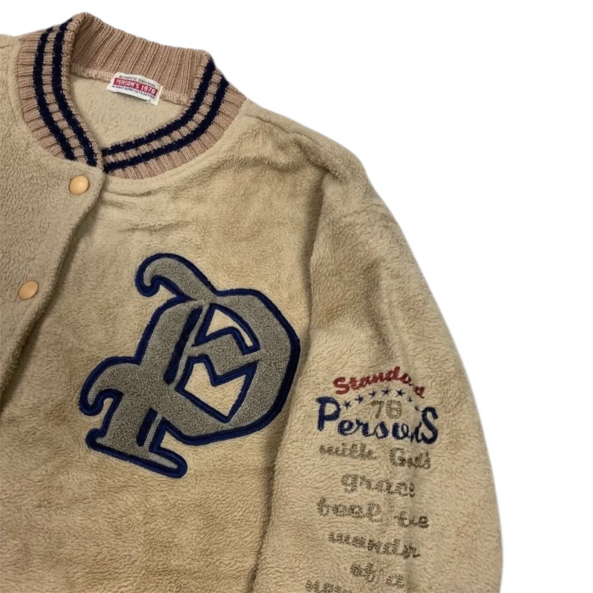 PERSON'S × Vintage Vintage Person’s 90s Varsity Fleece Jacket Size US M / EU 48-50 / 2 - 4 Thumbnail