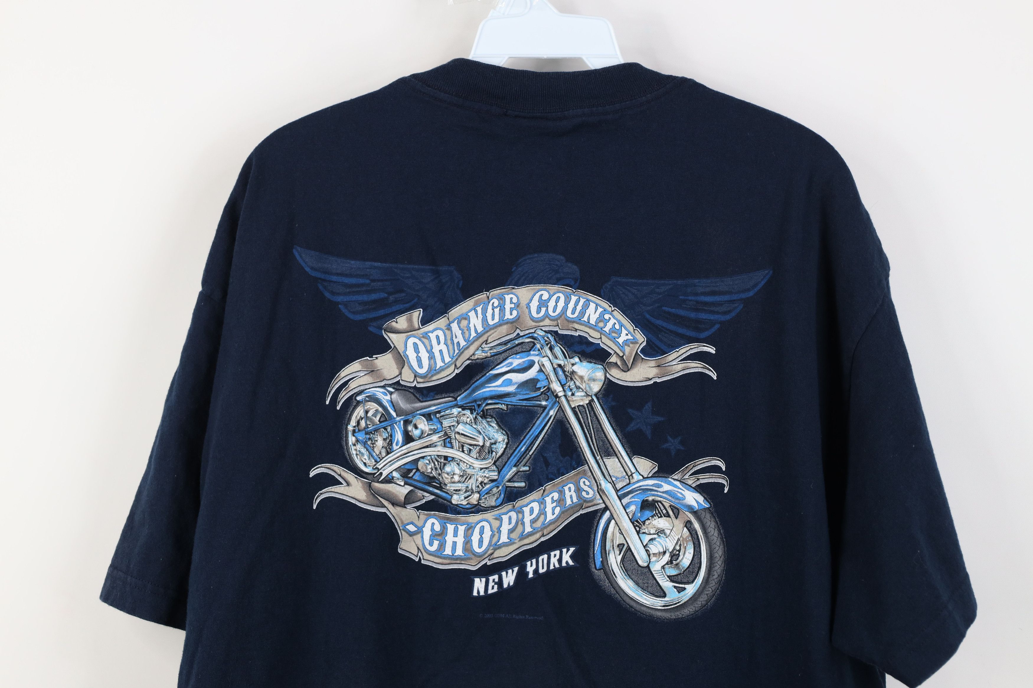 Vintage Vintage Y2K Choppers New York Motorcycle Eagle T-Shirt Size US XL / EU 56 / 4 - 15 Thumbnail