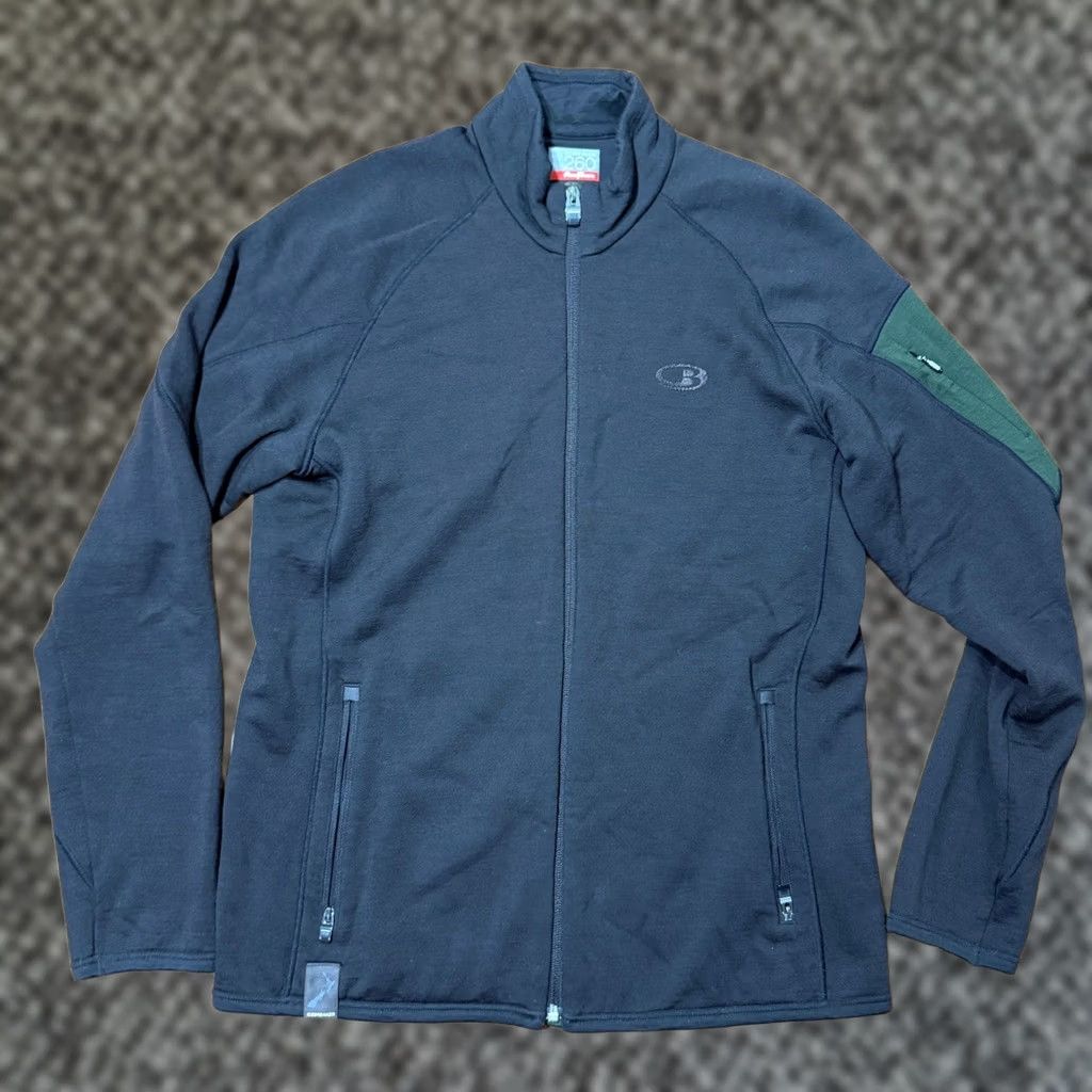 Icebreaker Icebreaker Mens Shirt Jacket M Long Sleeve Full Zip Merino Wool Classic Brown Mock Neck Logo Sweater Size US M / EU 48-50 / 2 - 1 Thumbnail