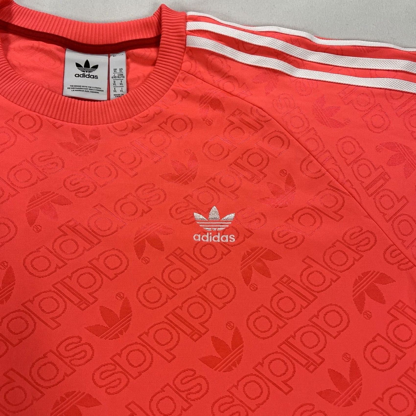 Adidas Adidas Originals Mono Jersey T-Shirt 3-Stripes AOP ED7039 Flash Red XL Men’s Shirt Size US XL / EU 56 / 4 - 7 Thumbnail