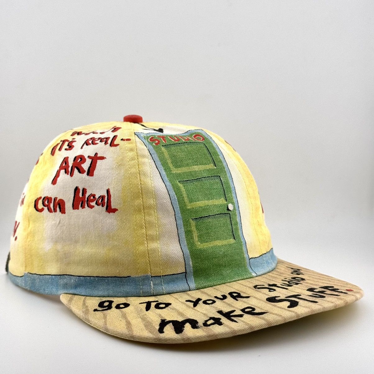 Vintage Vintage 90s Fred Babb Go To Your Studio Art To Wear USA Cap Size ONE SIZE - 5 Thumbnail