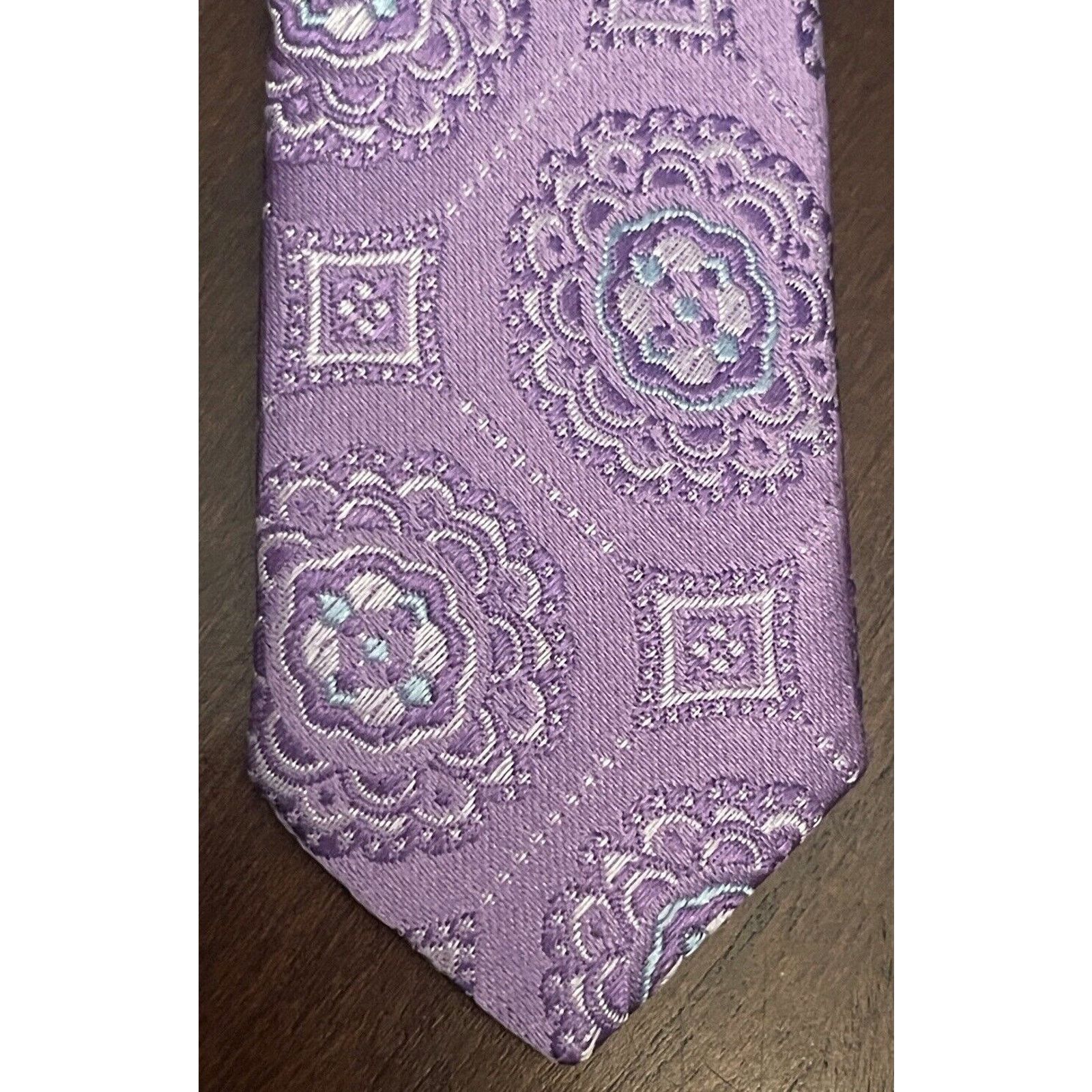 Jones New York Jones New York Purple Blue 100% Silk Made In China Size ONE SIZE - 6 Thumbnail