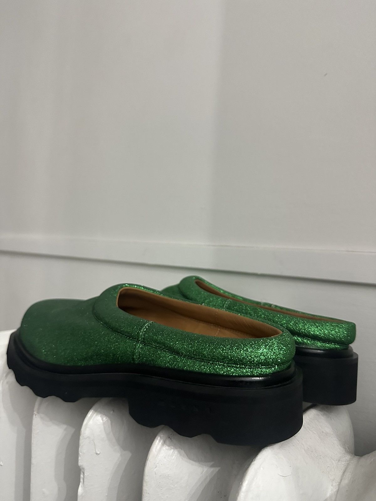 Marni Marni Green glitter loafers / slip ons Size US 10 / IT 40 - 3 Thumbnail