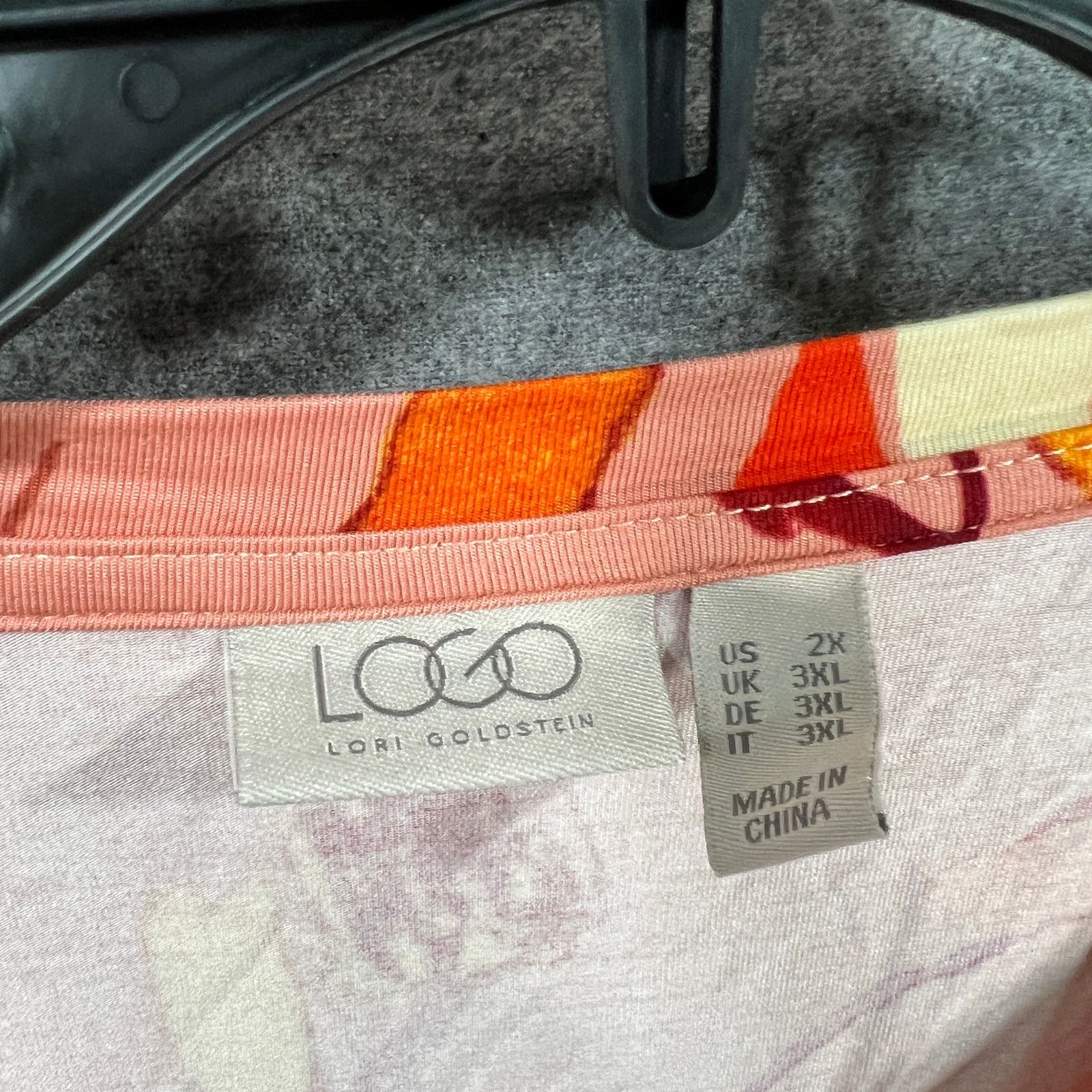 Other LOGO by Lori Goldstein Ravon Feather Print Top Bake Size XXL / US 16-18 / IT 52-54 - 3 Thumbnail
