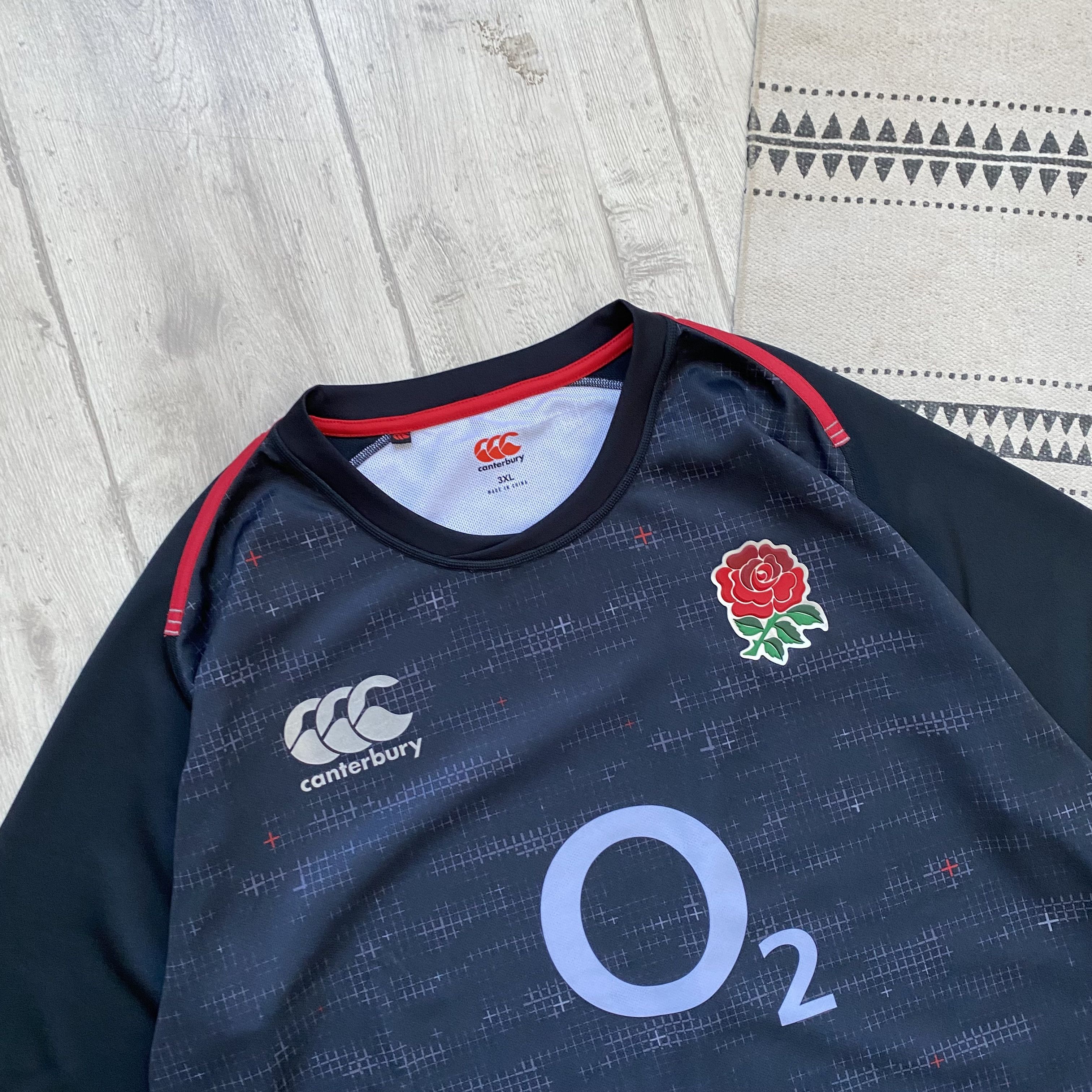 Canterbury of New Zealand 🏈 Blockore England Rugby jersey Heavy Tee Drill Canterbury Size US XXL / EU 58 / 5 - 2 Thumbnail