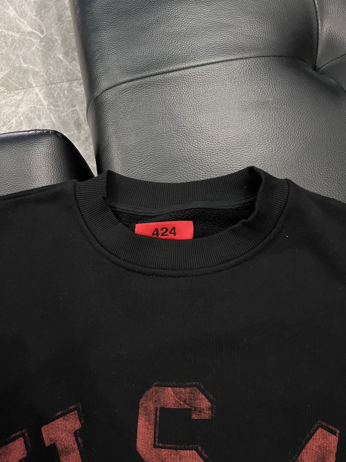 424 424 AW18 Distressed USA Sweatshirt Size US M / EU 48-50 / 2 - 7 Thumbnail