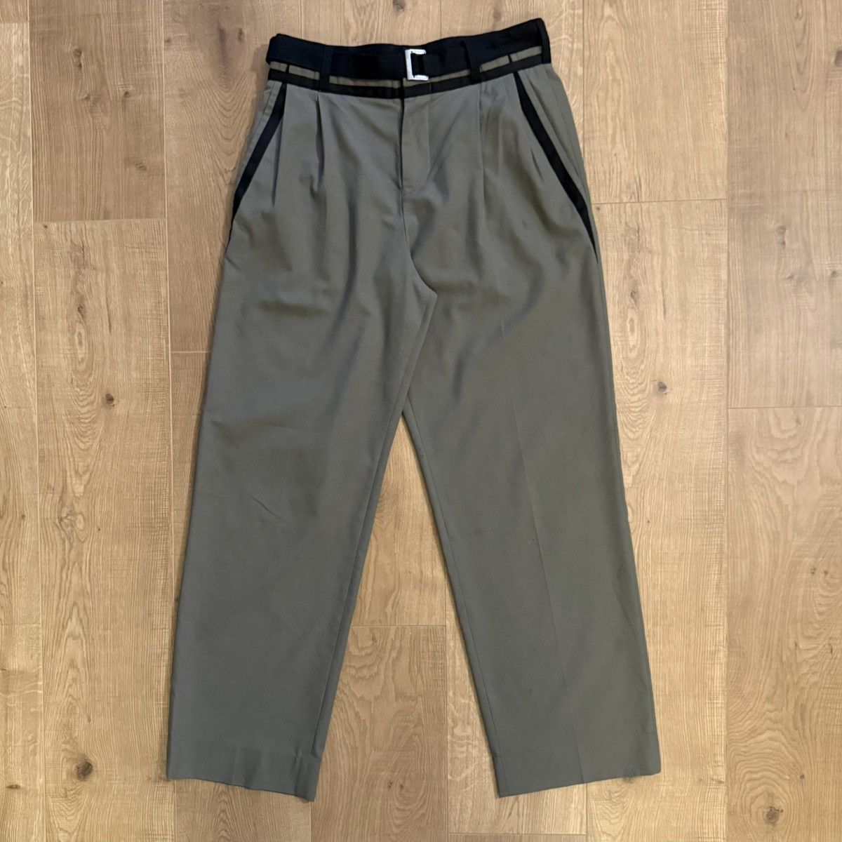 Sacai Sacai Belted Suiting Pants AW21 Size US 31 - 1 Thumbnail