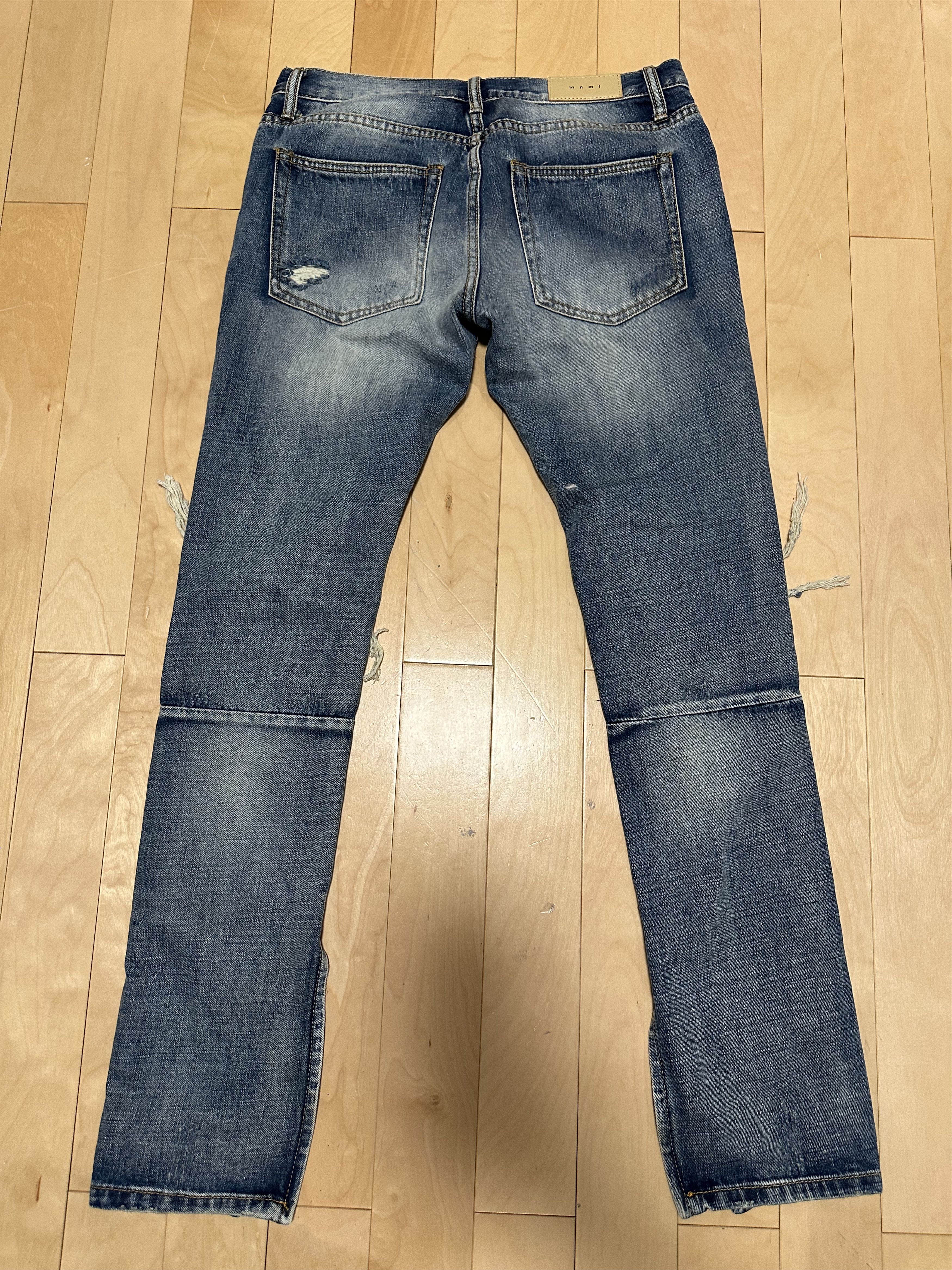 MNML MNML Denim Zippers Ripped Jeans Size US 31 - 2 Thumbnail