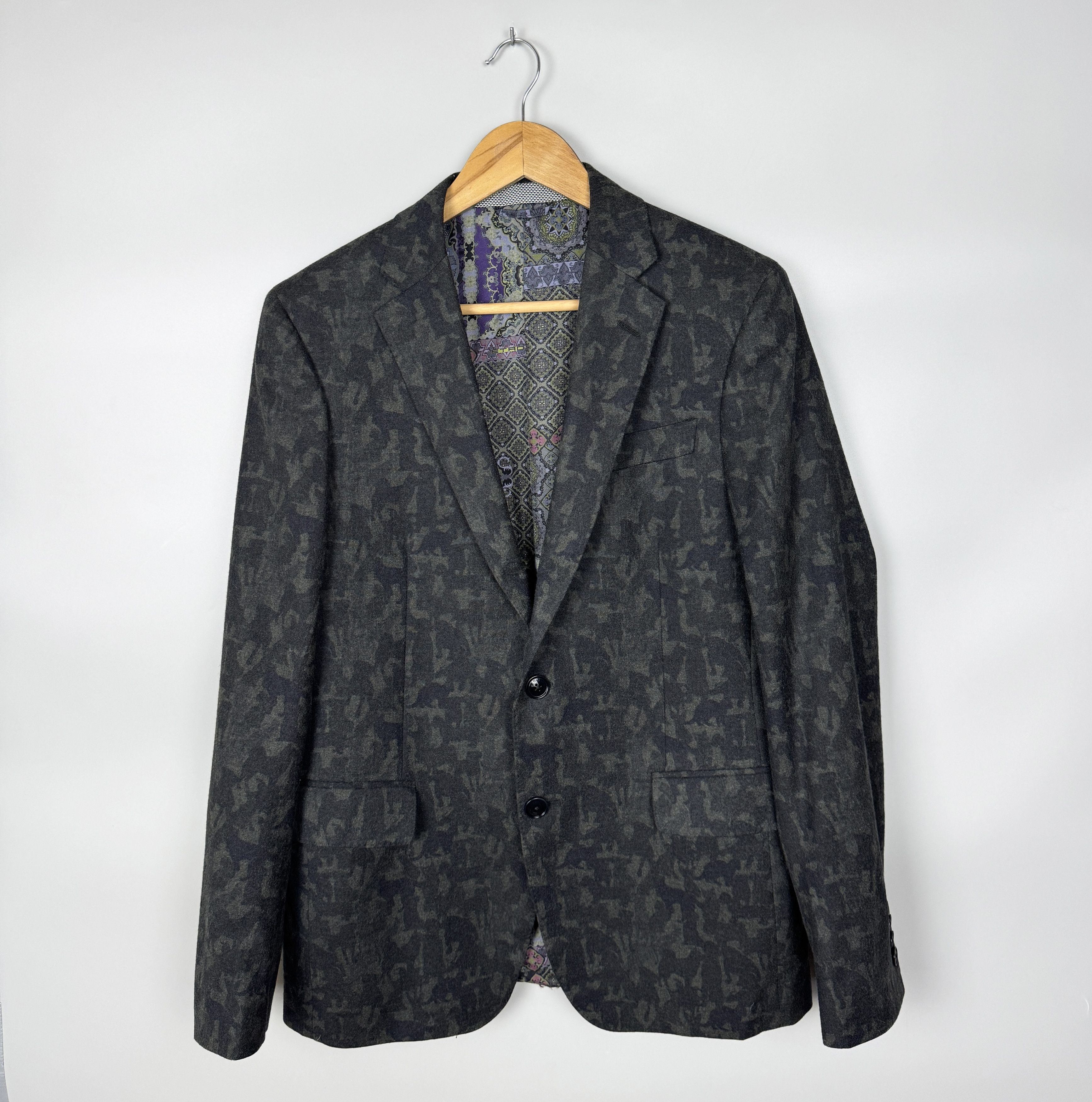 Etro ETRO Italy Wool Jacket with Silk Lining Paisley Pattern Size 38R - 1 Thumbnail