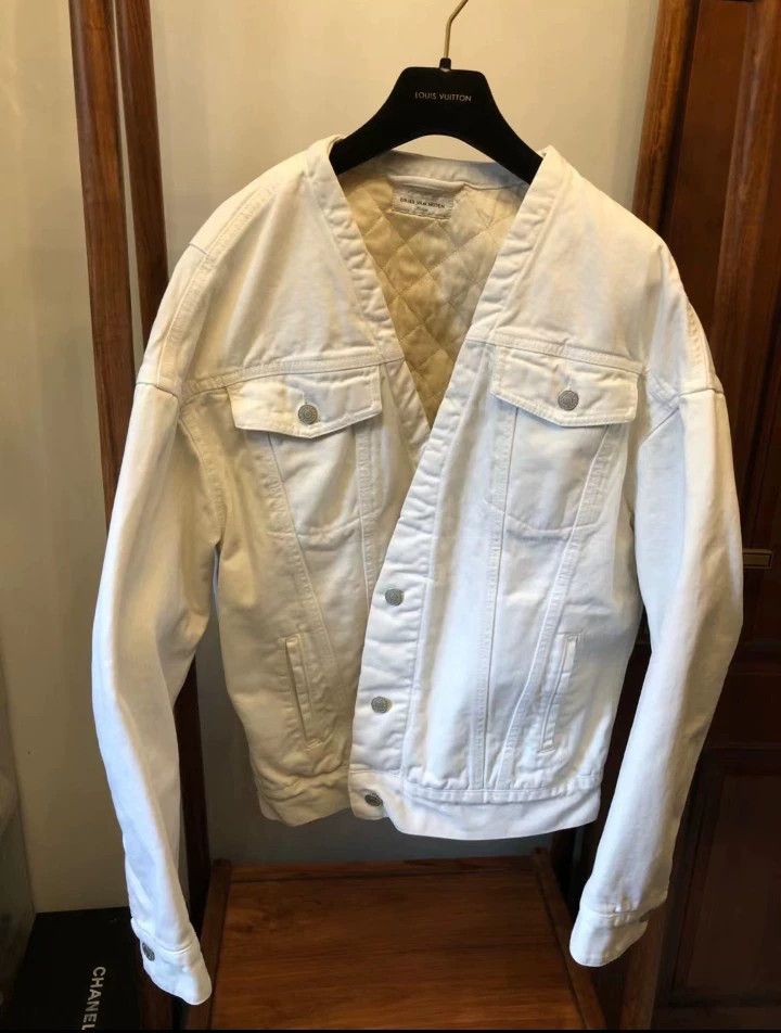 Dries Van Noten Dries Van Noten White Denim Jacket Size US M / EU 48-50 / 2 - 1 Thumbnail