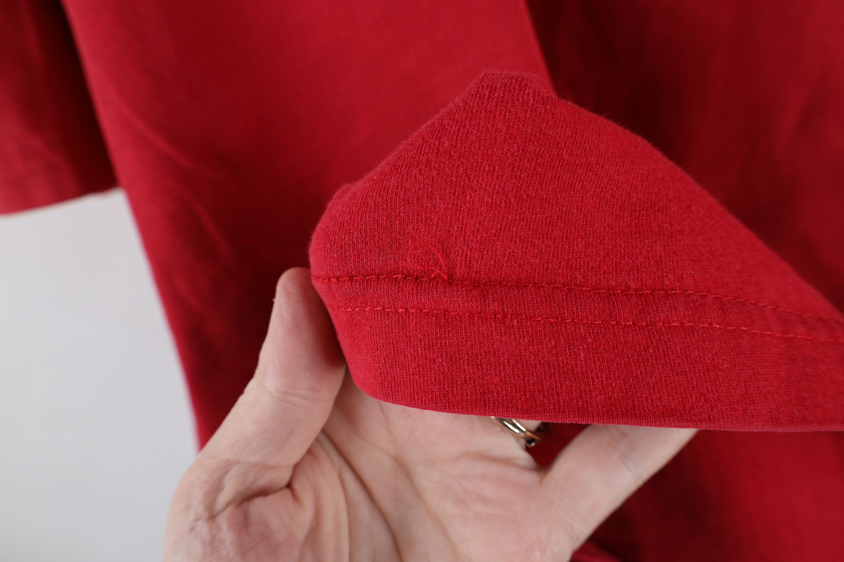 Vintage Vintage 90s Streetwear Blank Heavyweight Pocket T-Shirt Red Size US XXL / EU 58 / 5 - 8 Thumbnail