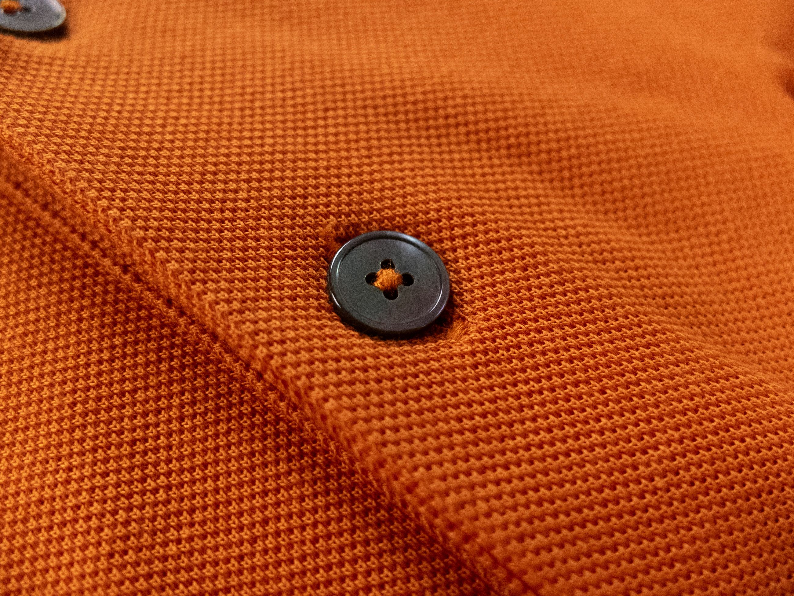 Ermenegildo Zegna ZEGNA solid orange cotton polo shirt 50 Medium authentic Size US M / EU 48-50 / 2 - 7 Thumbnail