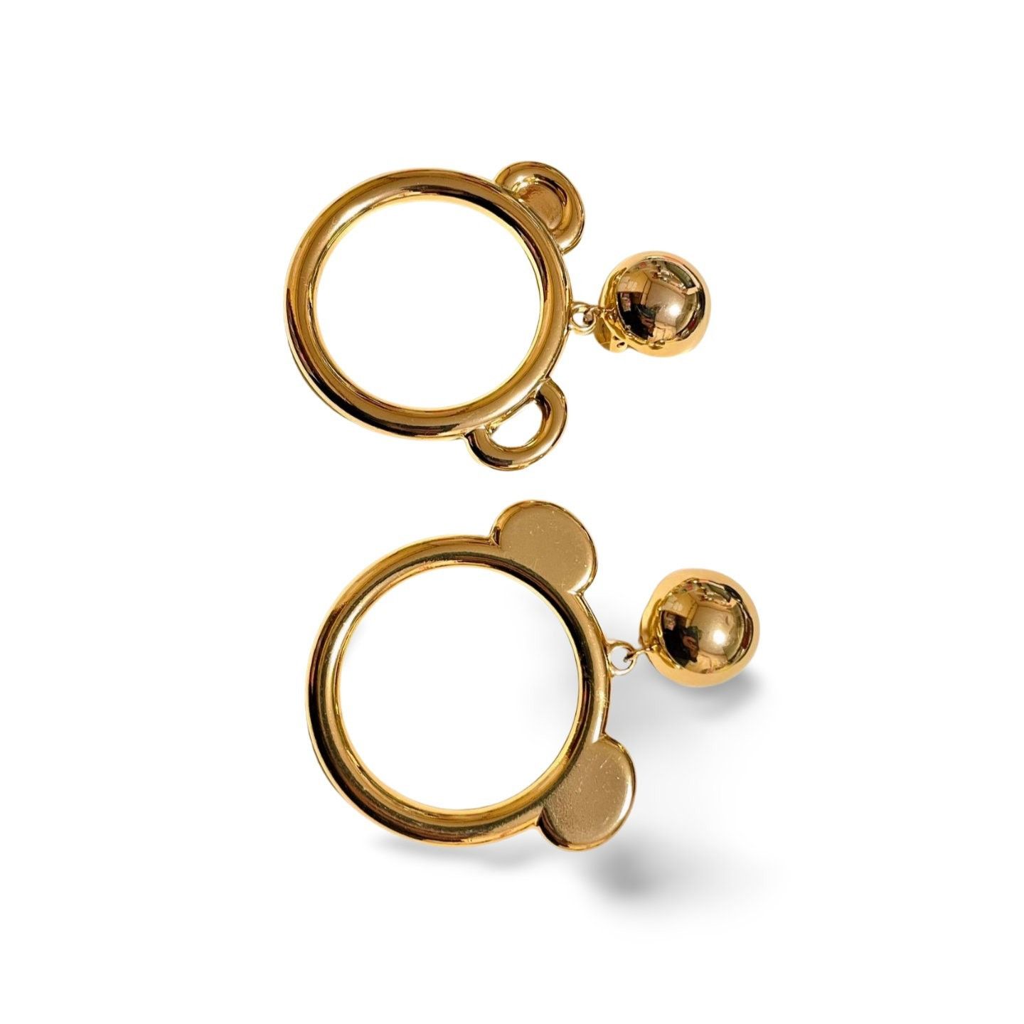 Moschino MINT. Vintage Moschino golden extra large hoop bear design. Size ONE SIZE - 9 Thumbnail