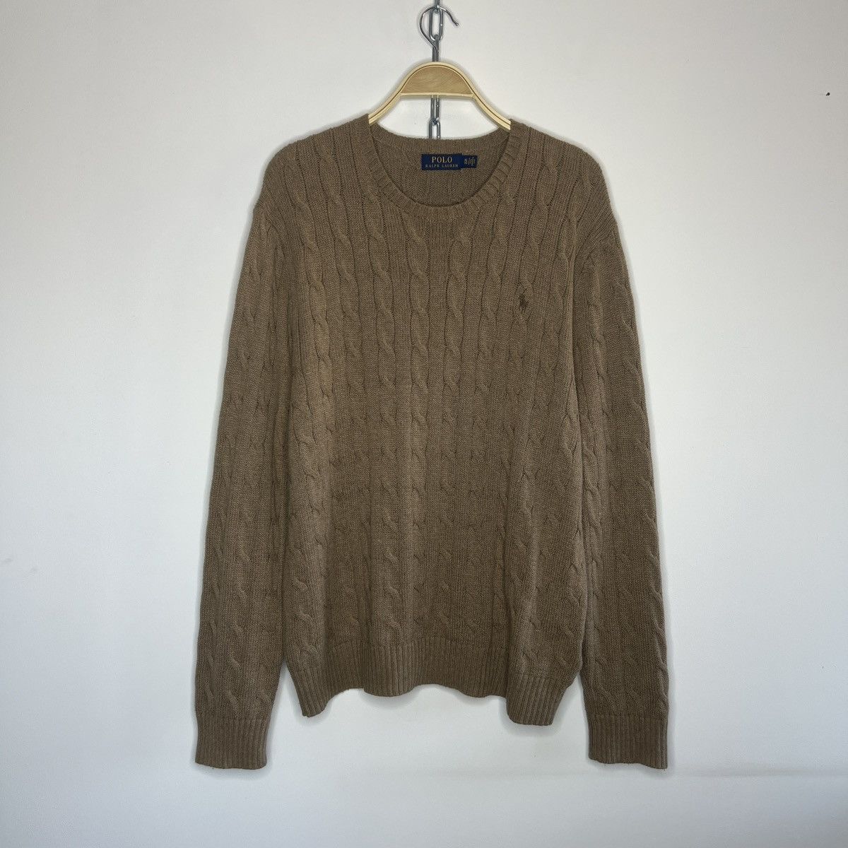 Polo Ralph Lauren Sweater Jumper Cable Knitwear Brown