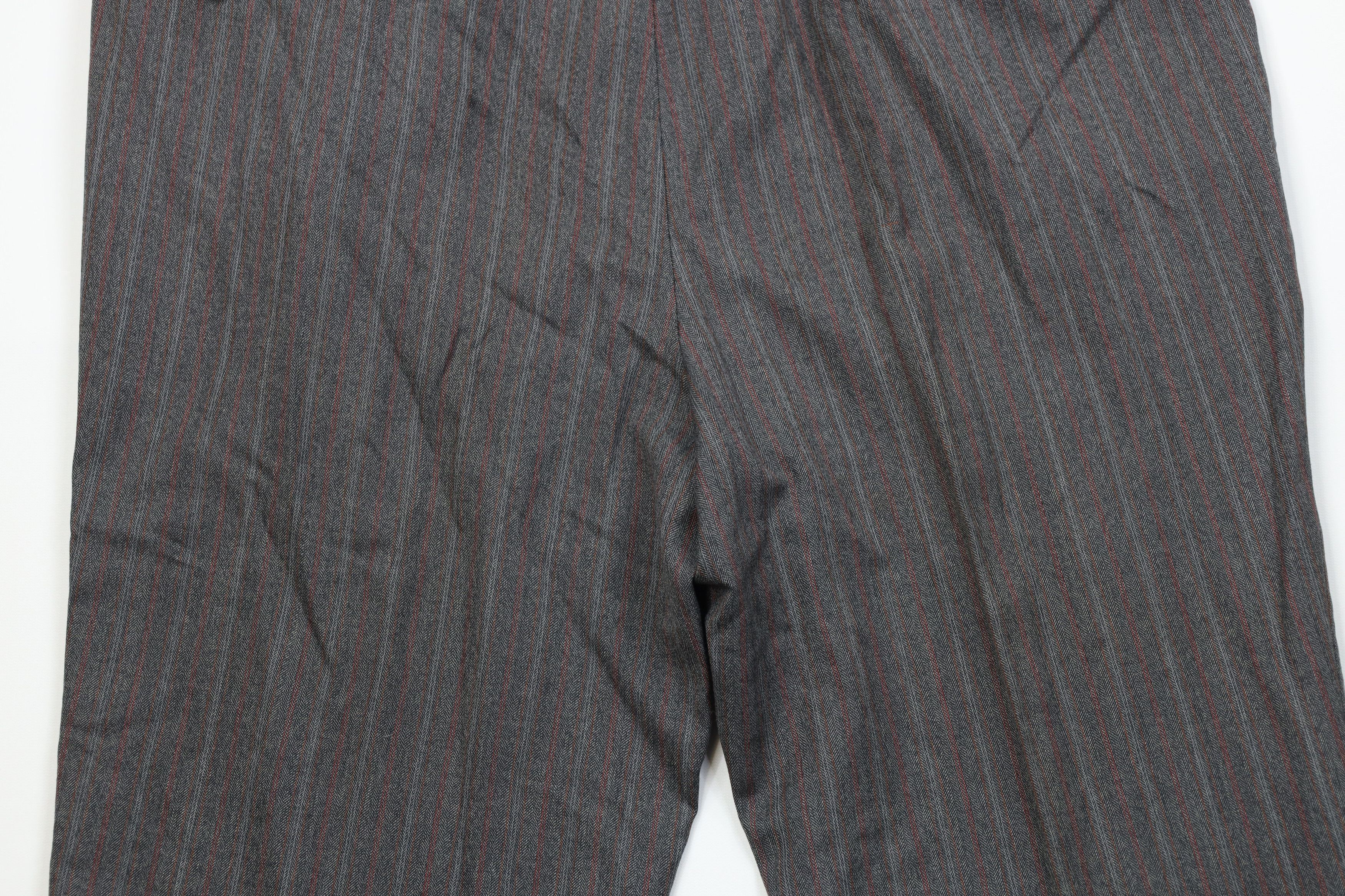 Vintage Vintage 60s Streetwear Wool Striped Wide Leg Chino Pants USA Size US 42 / EU 58 - 12 Thumbnail
